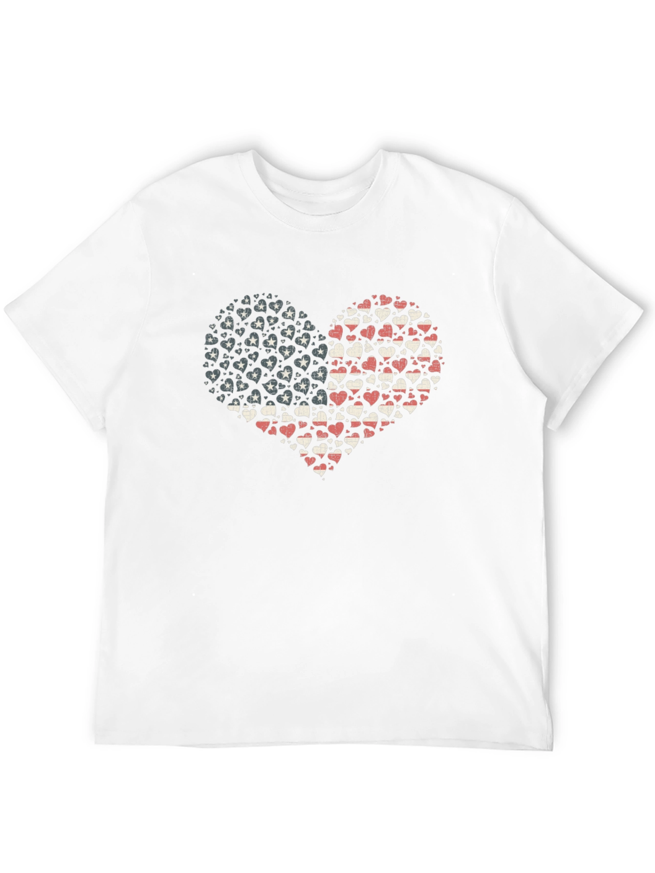 Patriotic Heart T-Shirt - Stars & Stripes Graphic Tee