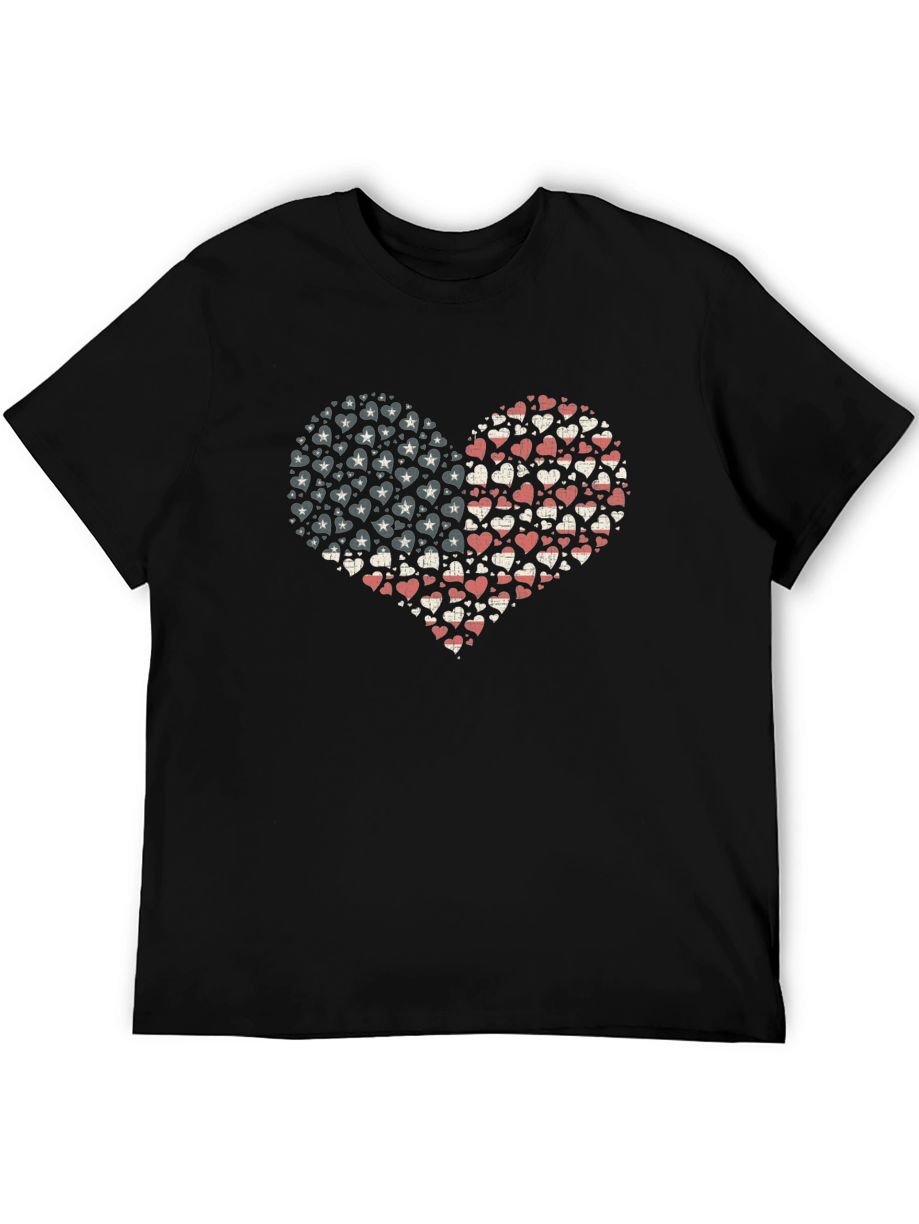 Patriotic Heart T-Shirt - Stars & Stripes Graphic Tee
