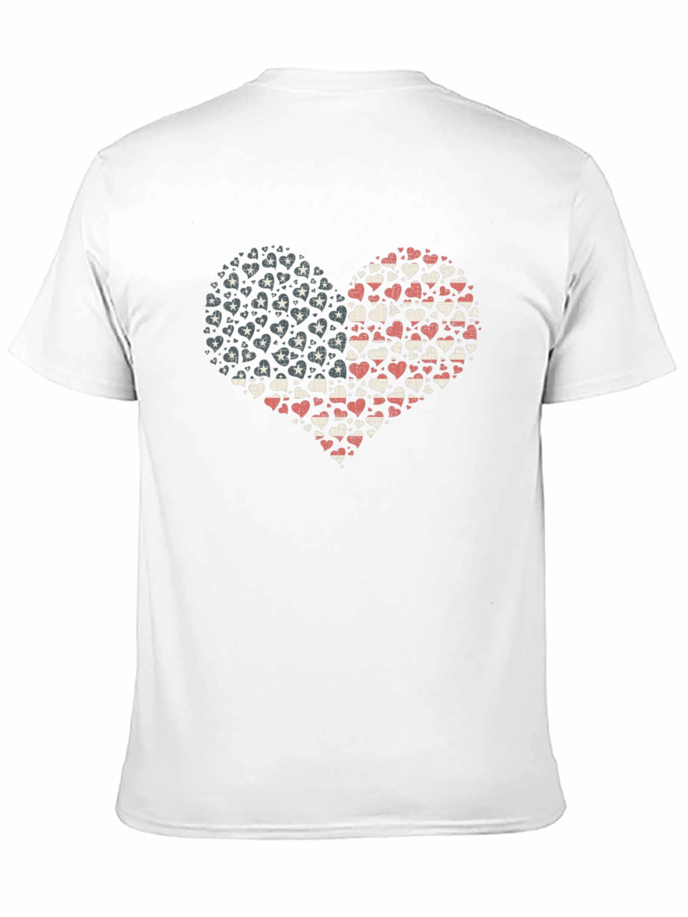 Patriotic Heart T-Shirt - Stars & Stripes Graphic Tee
