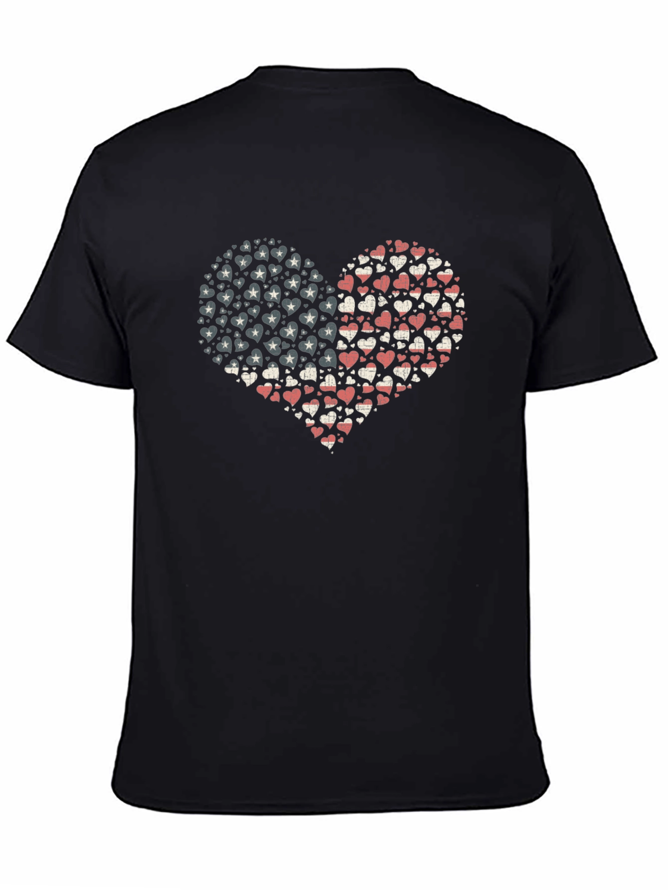 Patriotic Heart T-Shirt - Stars & Stripes Graphic Tee