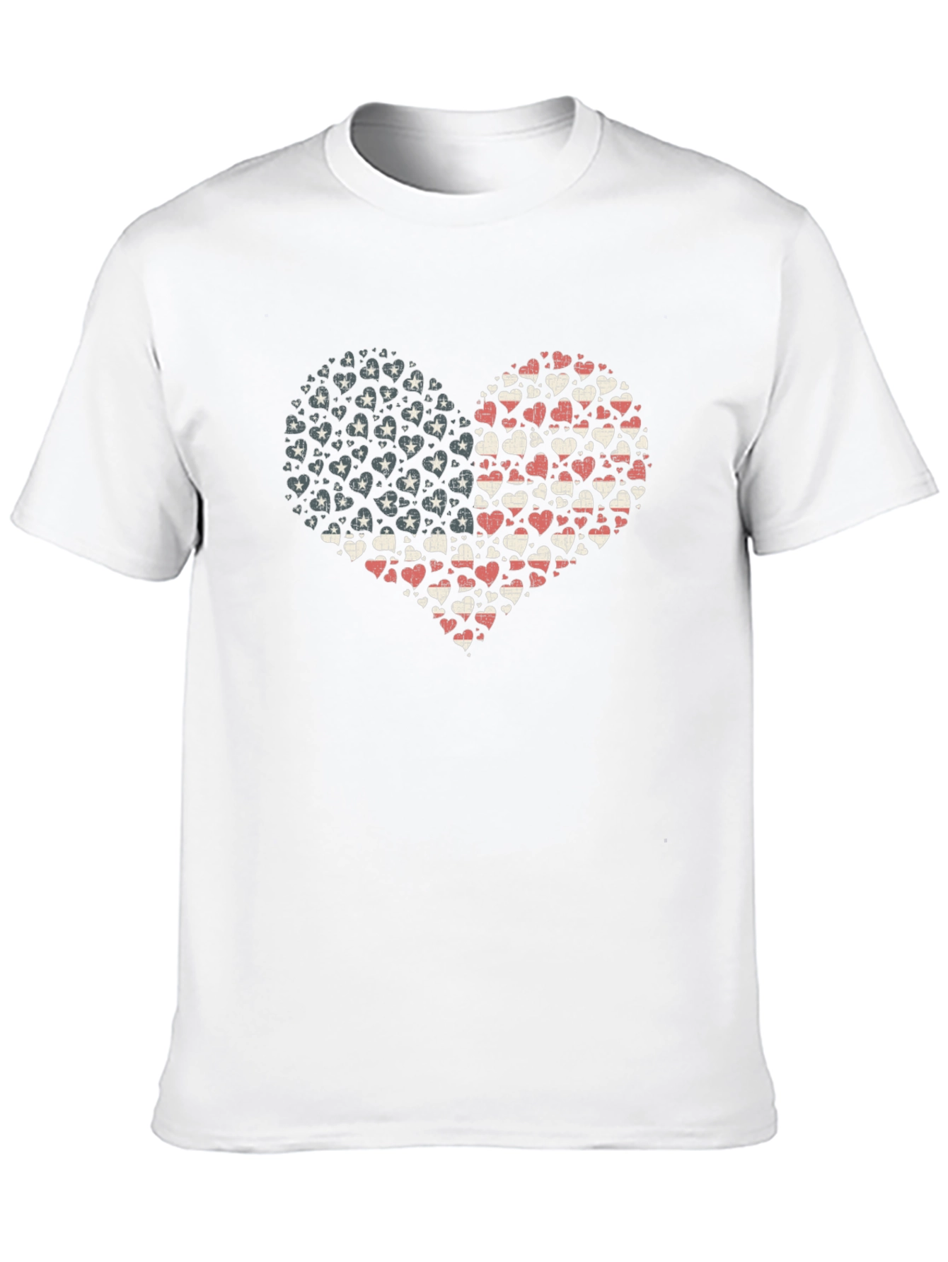 Patriotic Heart T-Shirt - Stars & Stripes Graphic Tee