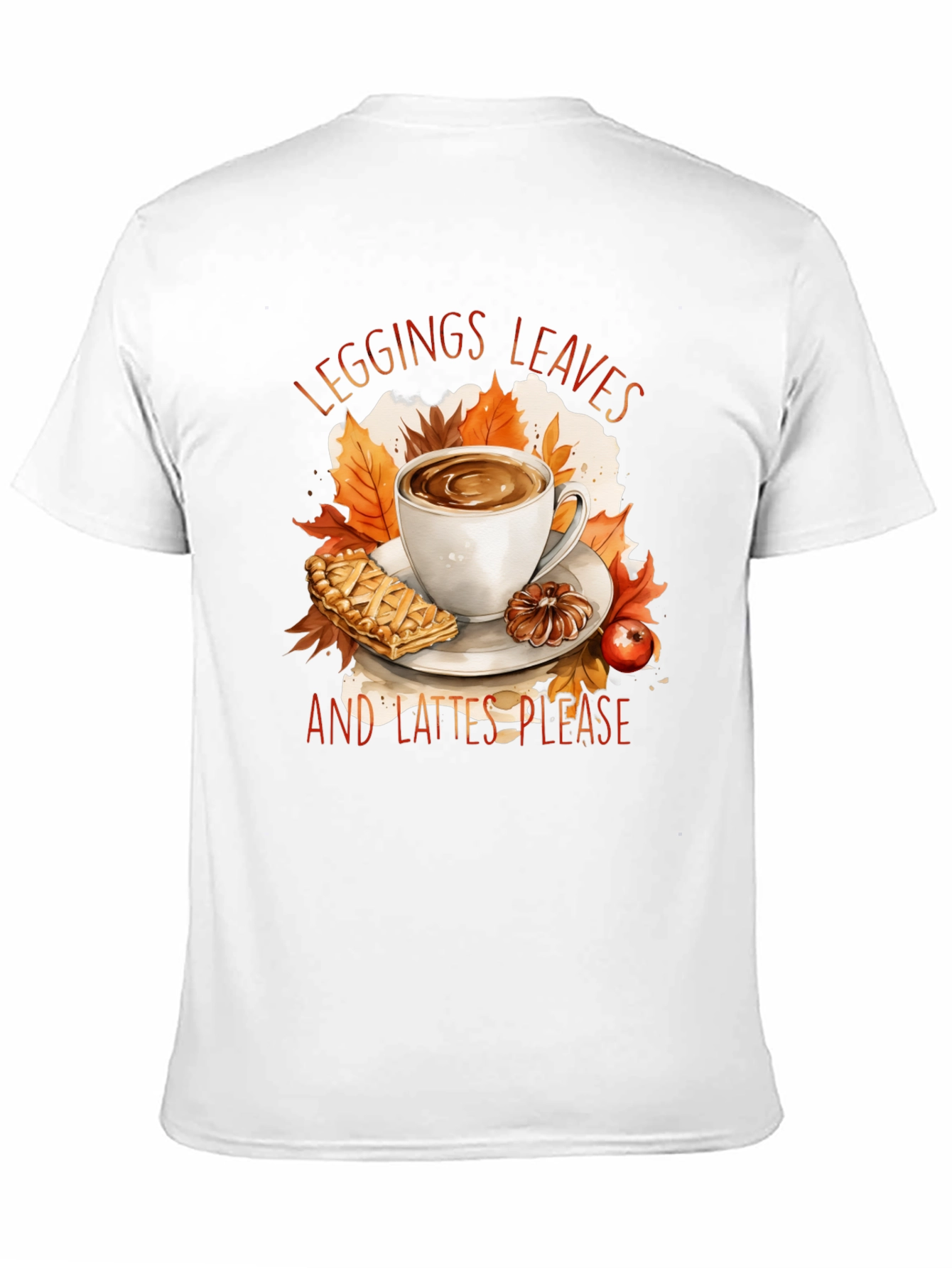 Leggings Leaves and Lattes Please T-Shirt