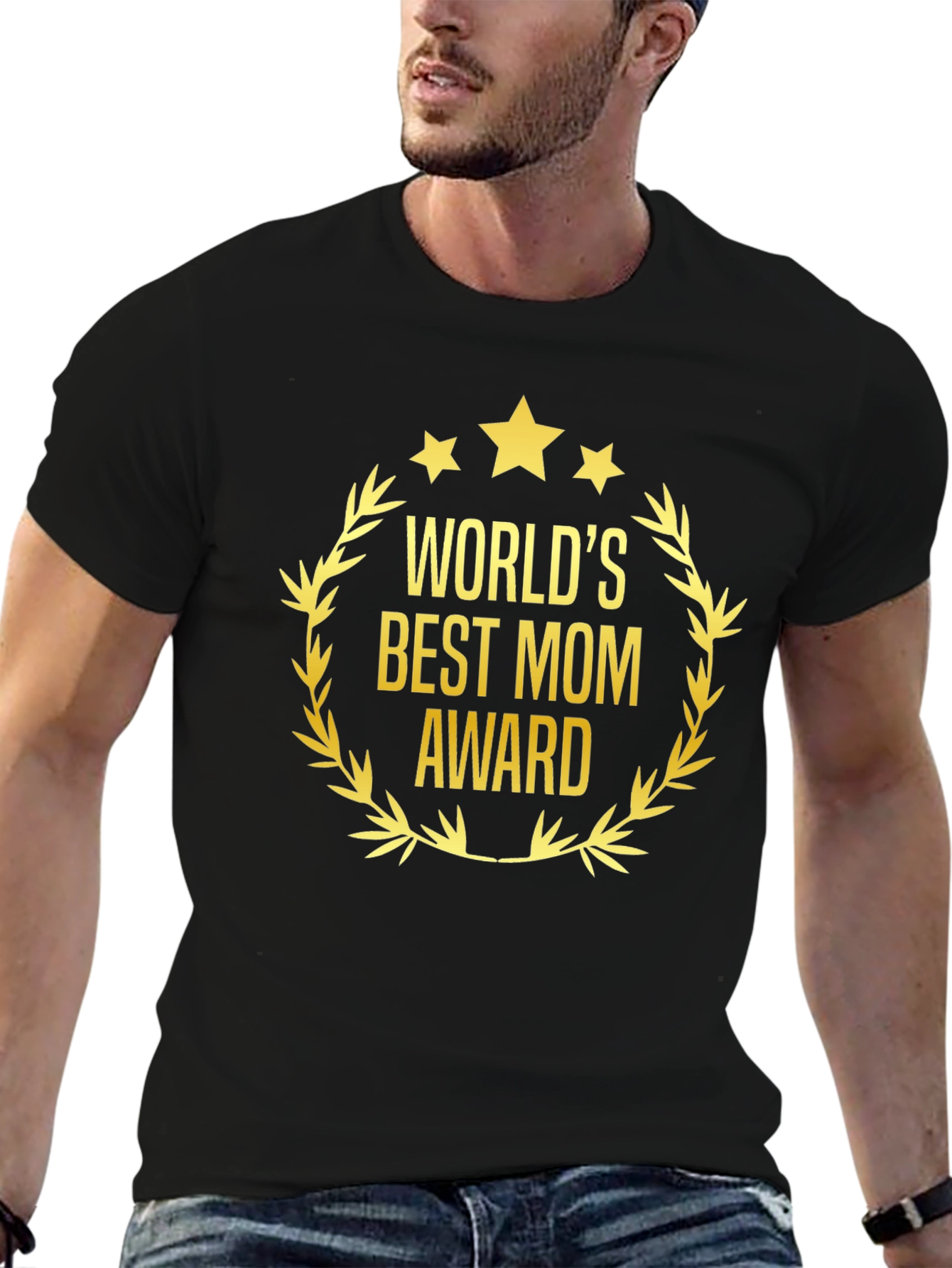 Worlds Best Mom Award Black T-Shirt