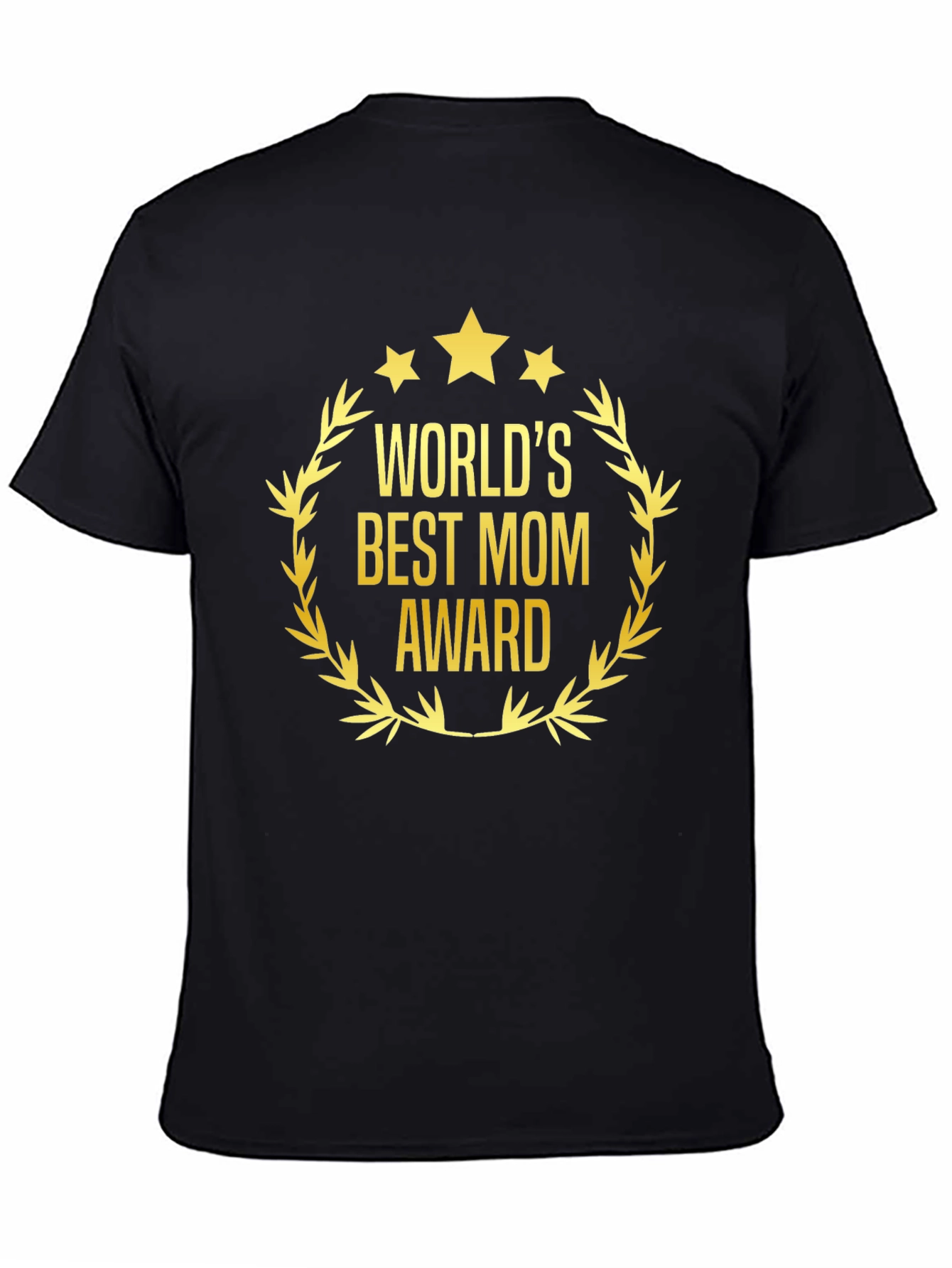 Worlds Best Mom Award Black T-Shirt