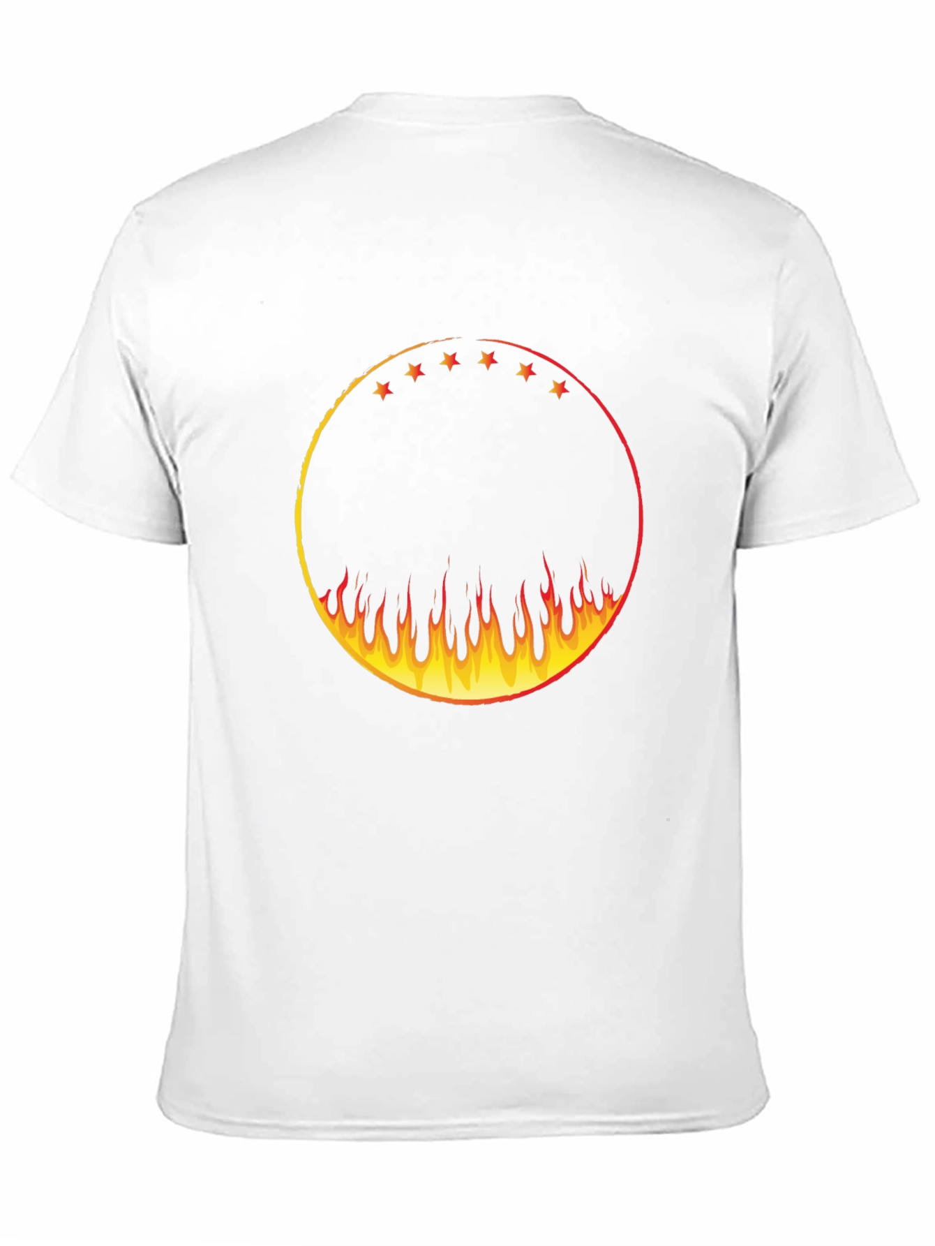 Fiery Circle Graphic Tee - Black