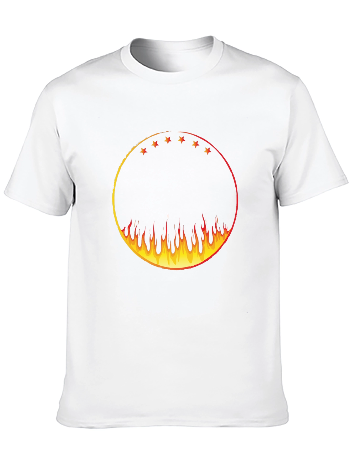 Fiery Circle Graphic Tee - Black