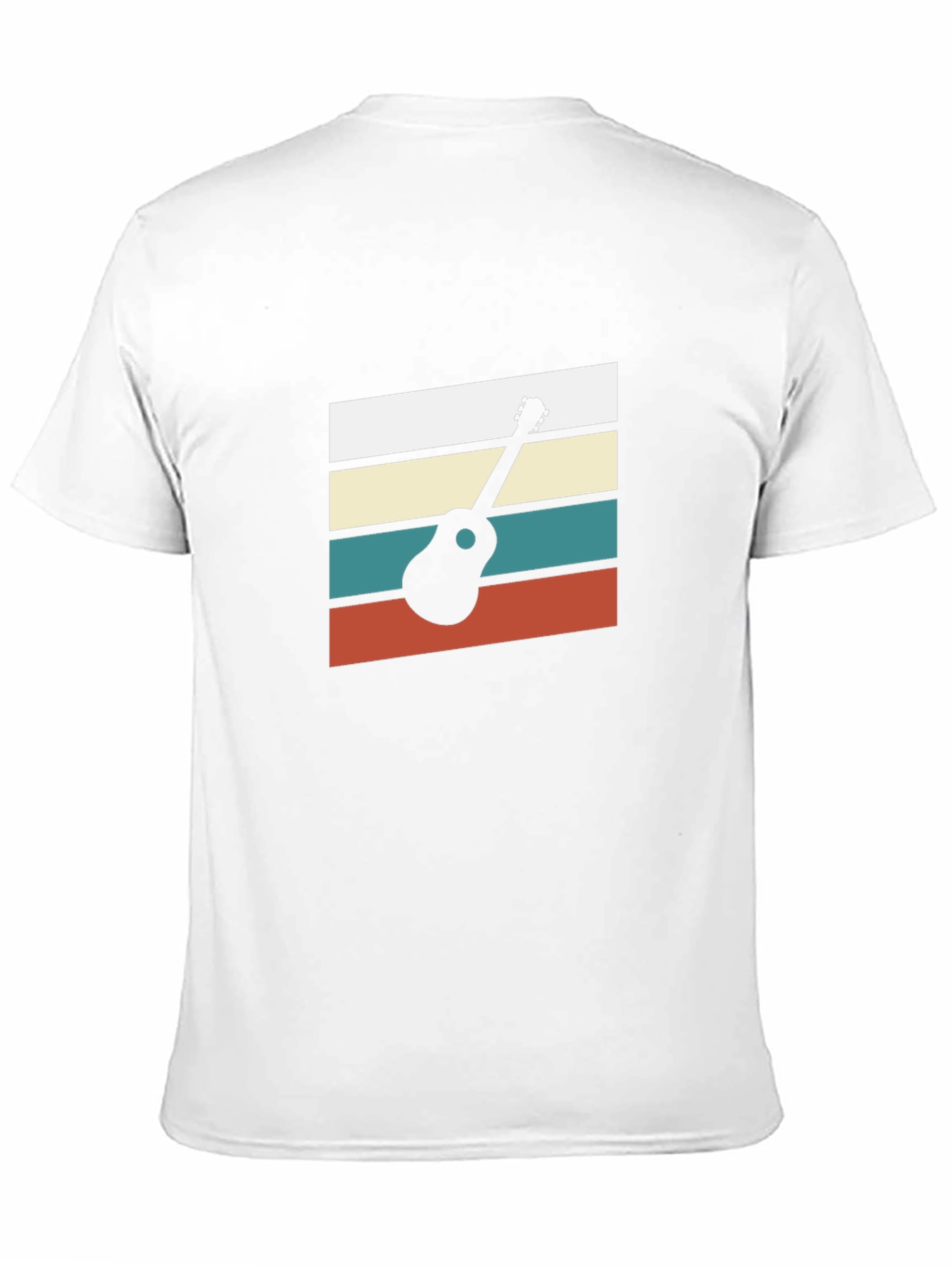 Retro Ukulele Graphic Tee - Black Cotton Blend