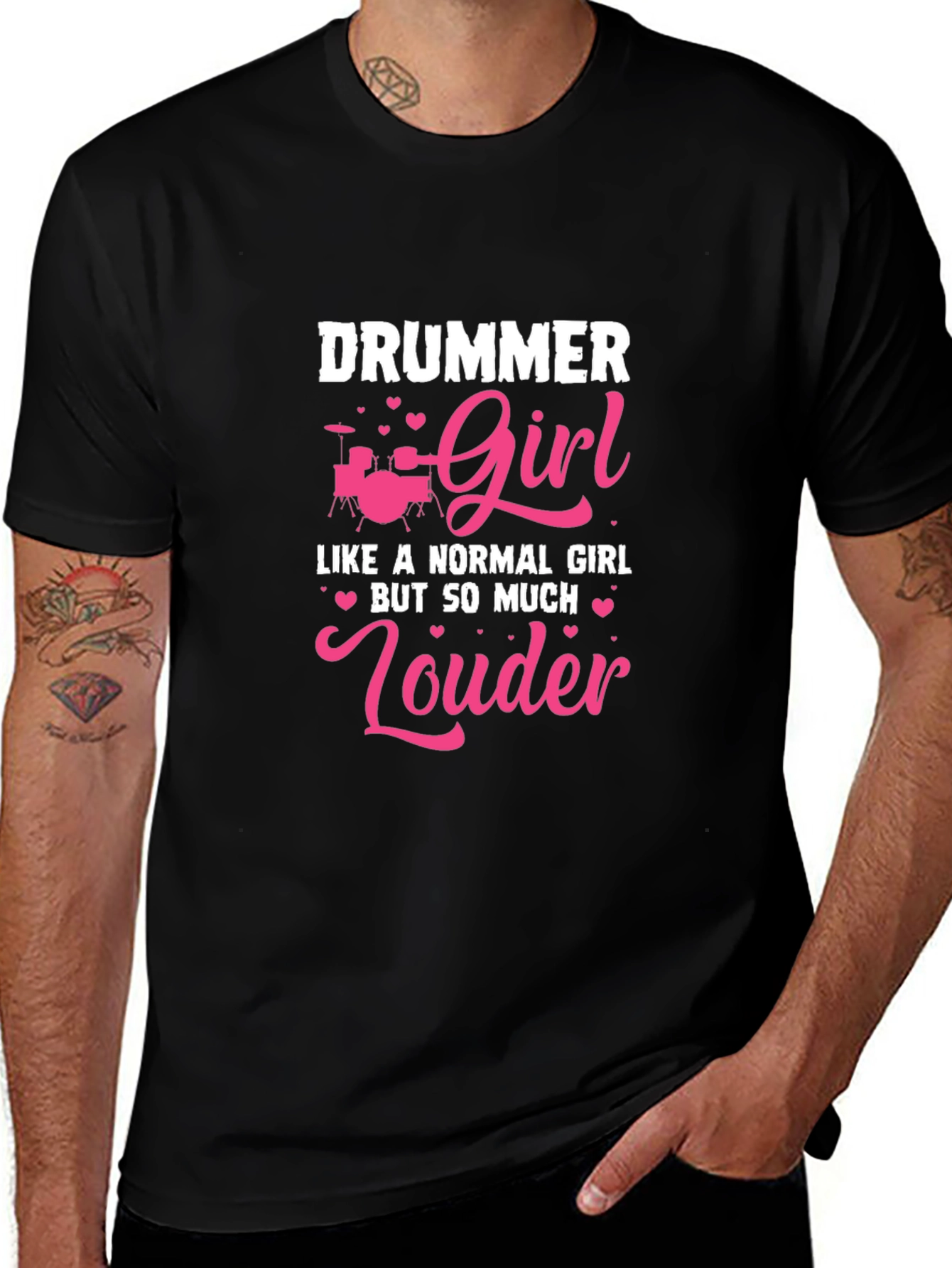 Drummer Girl T-Shirt - Louder Than Normal Tee