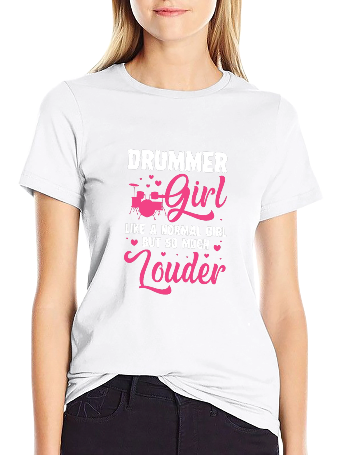 Drummer Girl T-Shirt - Louder Than Normal Tee