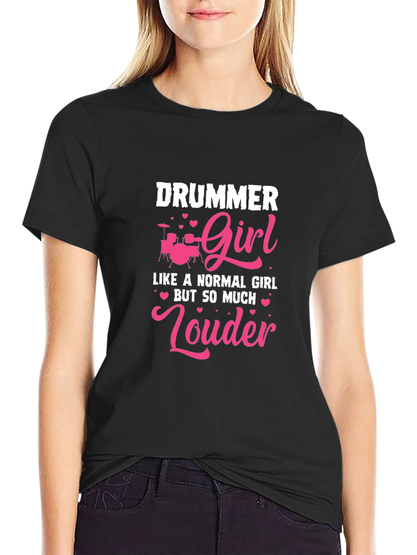 Drummer Girl T-Shirt - Louder Than Normal Tee
