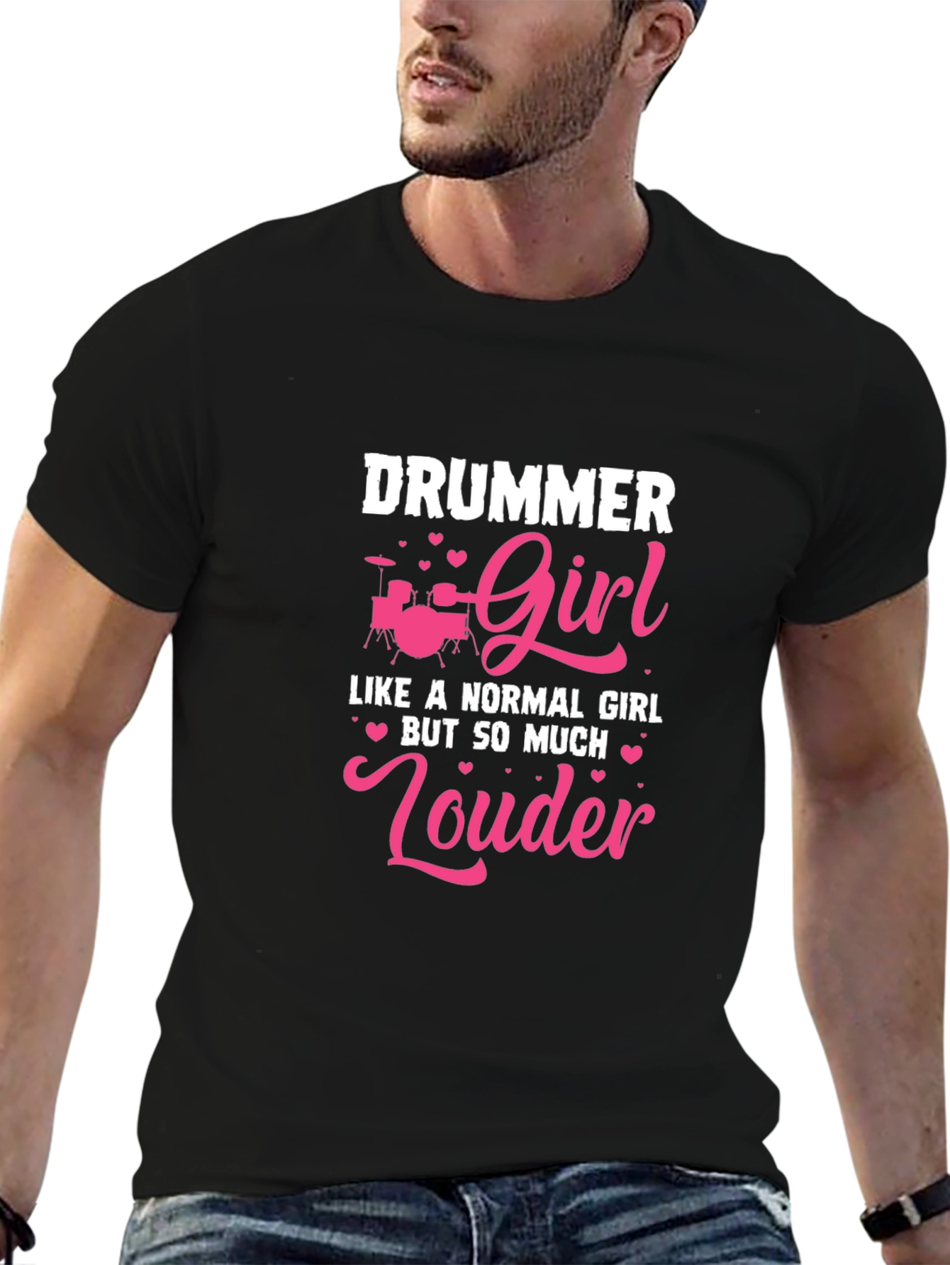 Drummer Girl T-Shirt - Louder Than Normal Tee