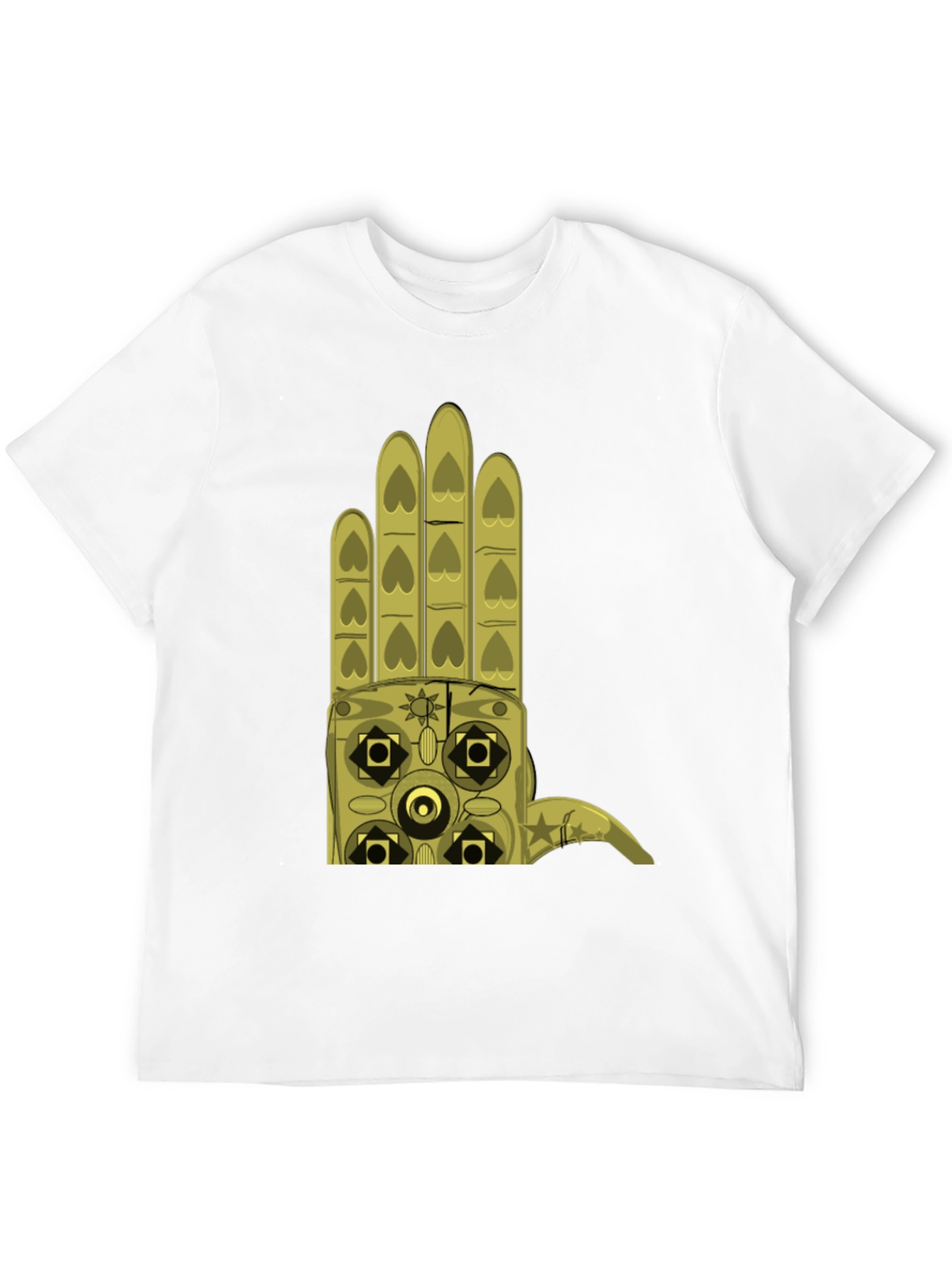 Graphic Hand Print Black T-Shirt
