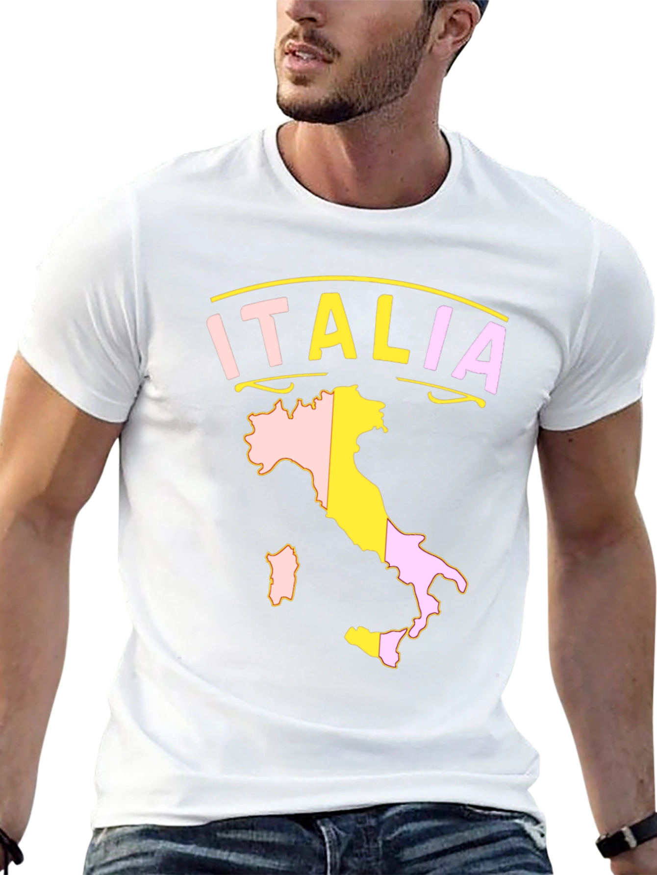 Italia Map T-Shirt - Black Graphic Tee