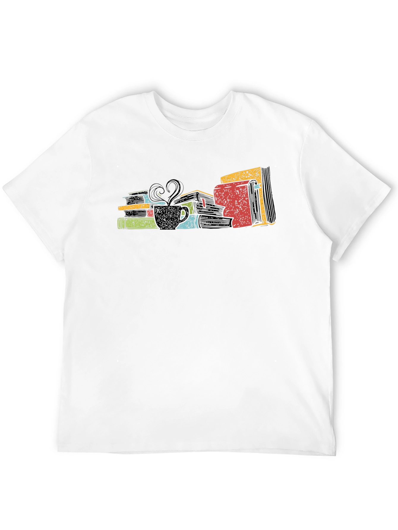 Book Lover T-Shirt: Books & Coffee Graphic Tee