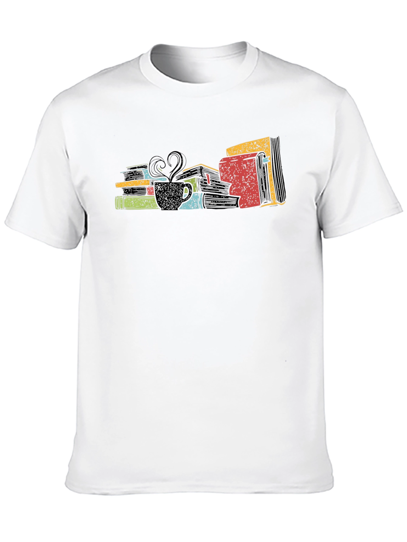 Book Lover T-Shirt: Books & Coffee Graphic Tee