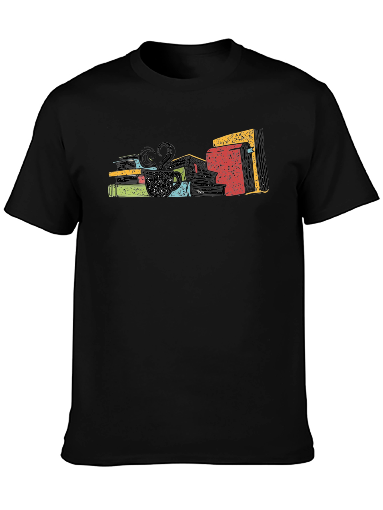 Book Lover T-Shirt: Books & Coffee Graphic Tee