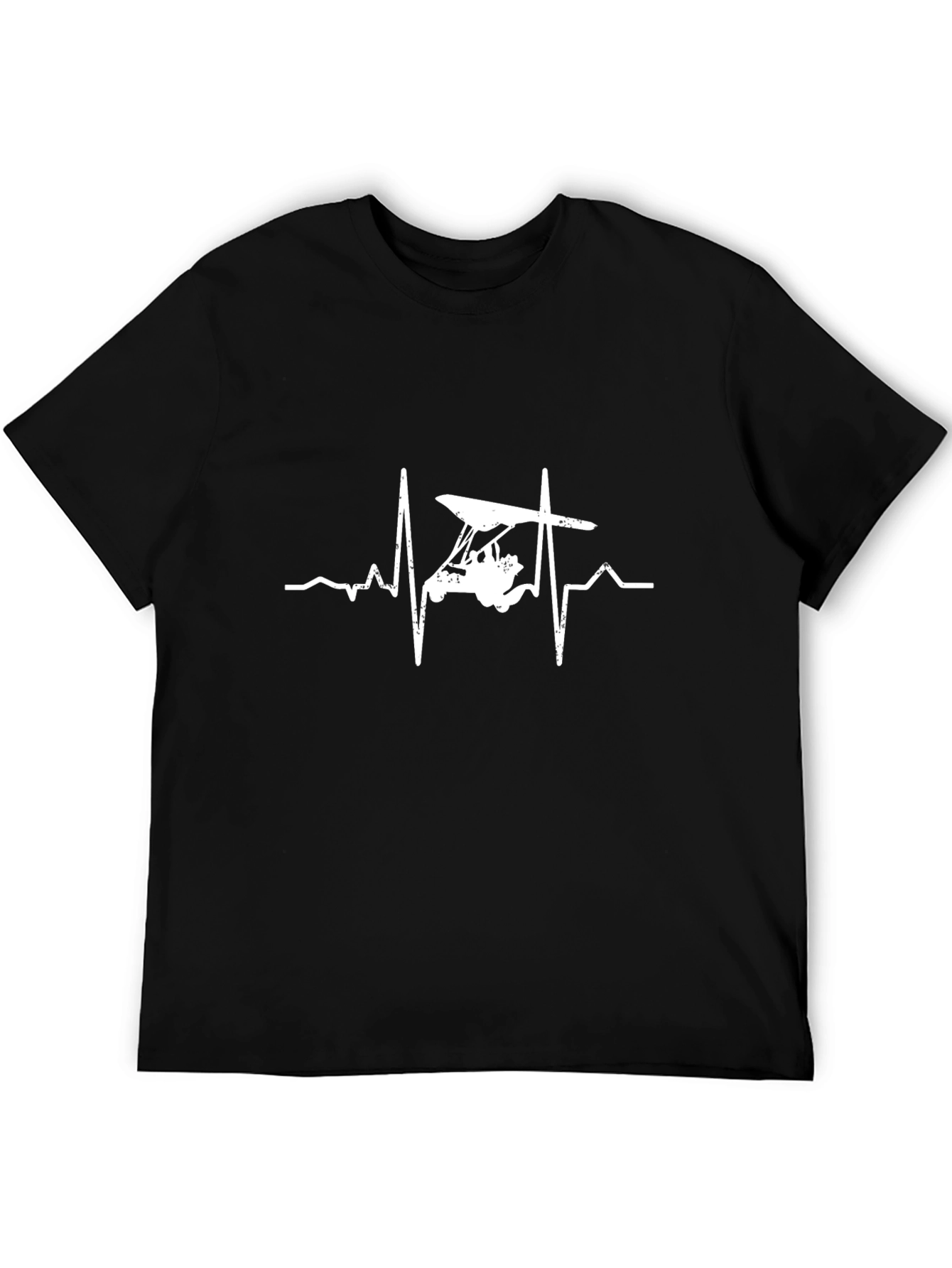 Hang Gliding Heartbeat T-Shirt - Black