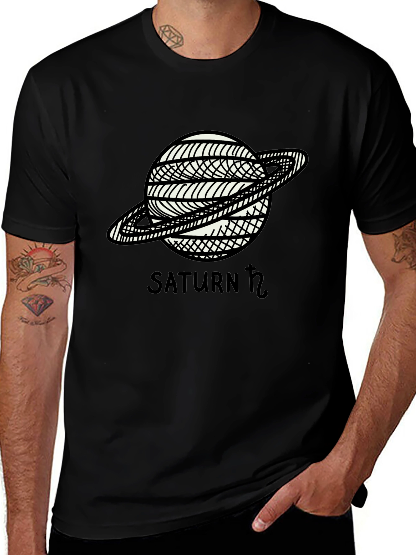 Saturn Graphic T-Shirt - Celestial Style
