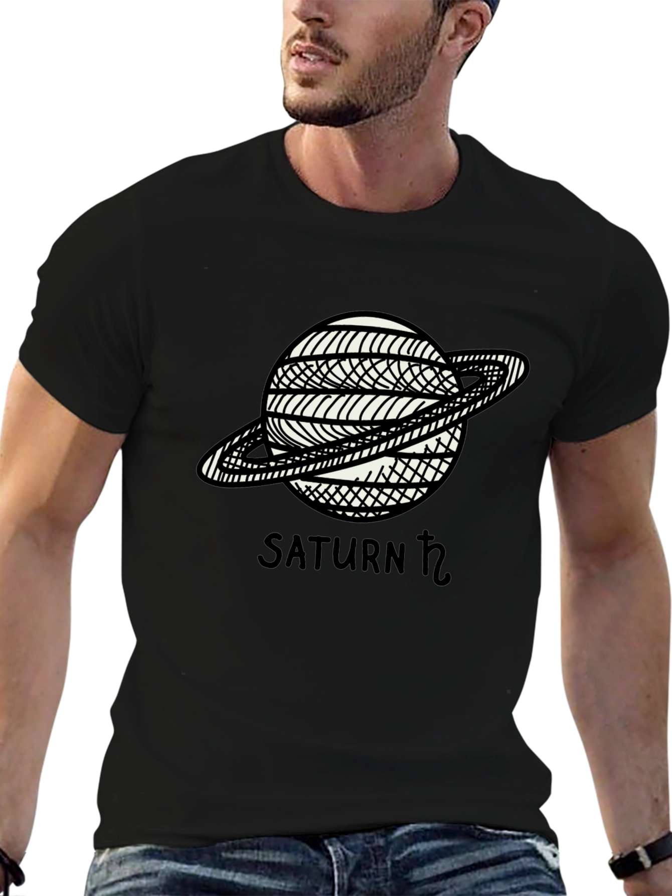 Saturn Graphic T-Shirt - Celestial Style