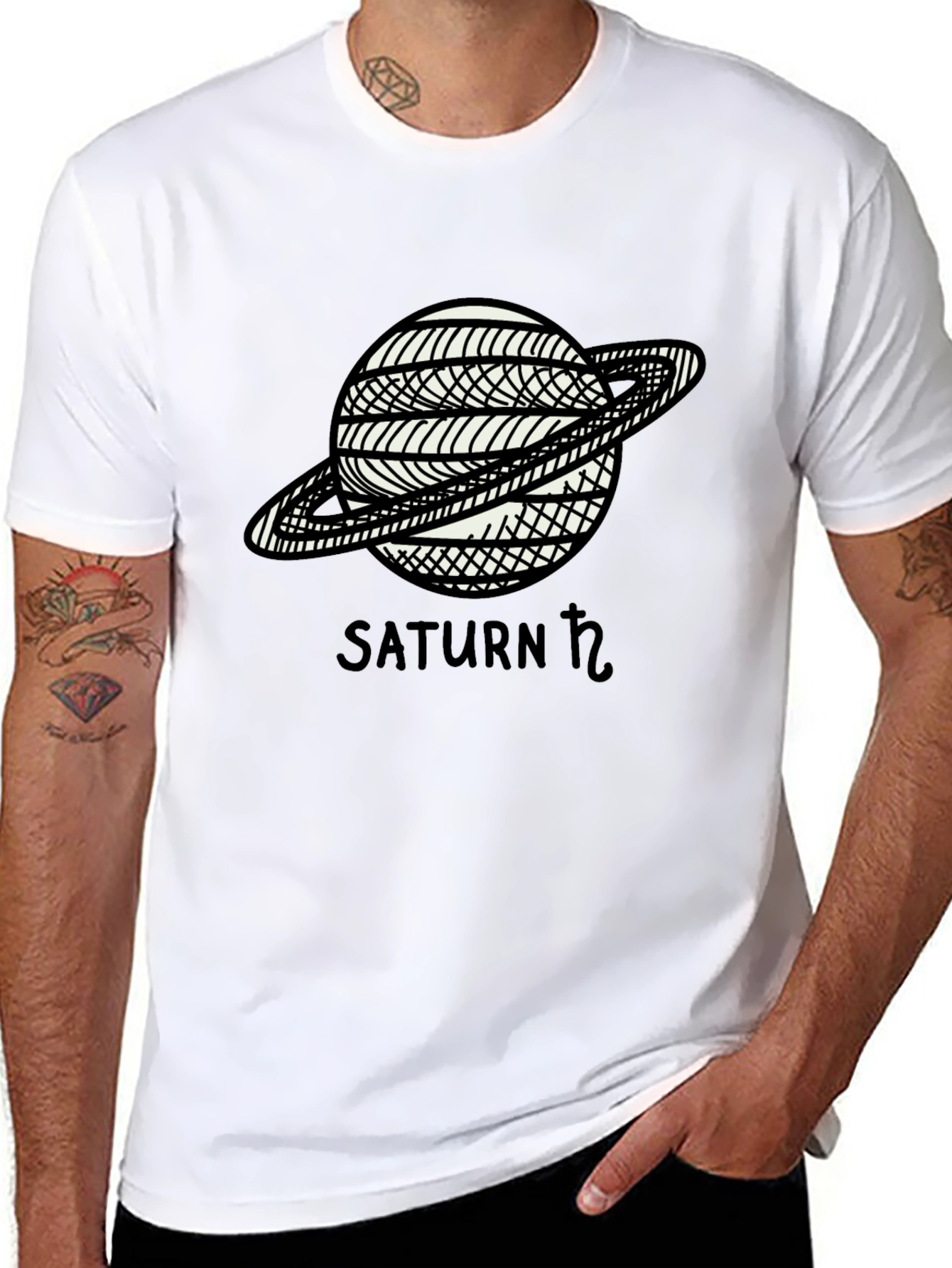 Saturn Graphic T-Shirt - Celestial Style