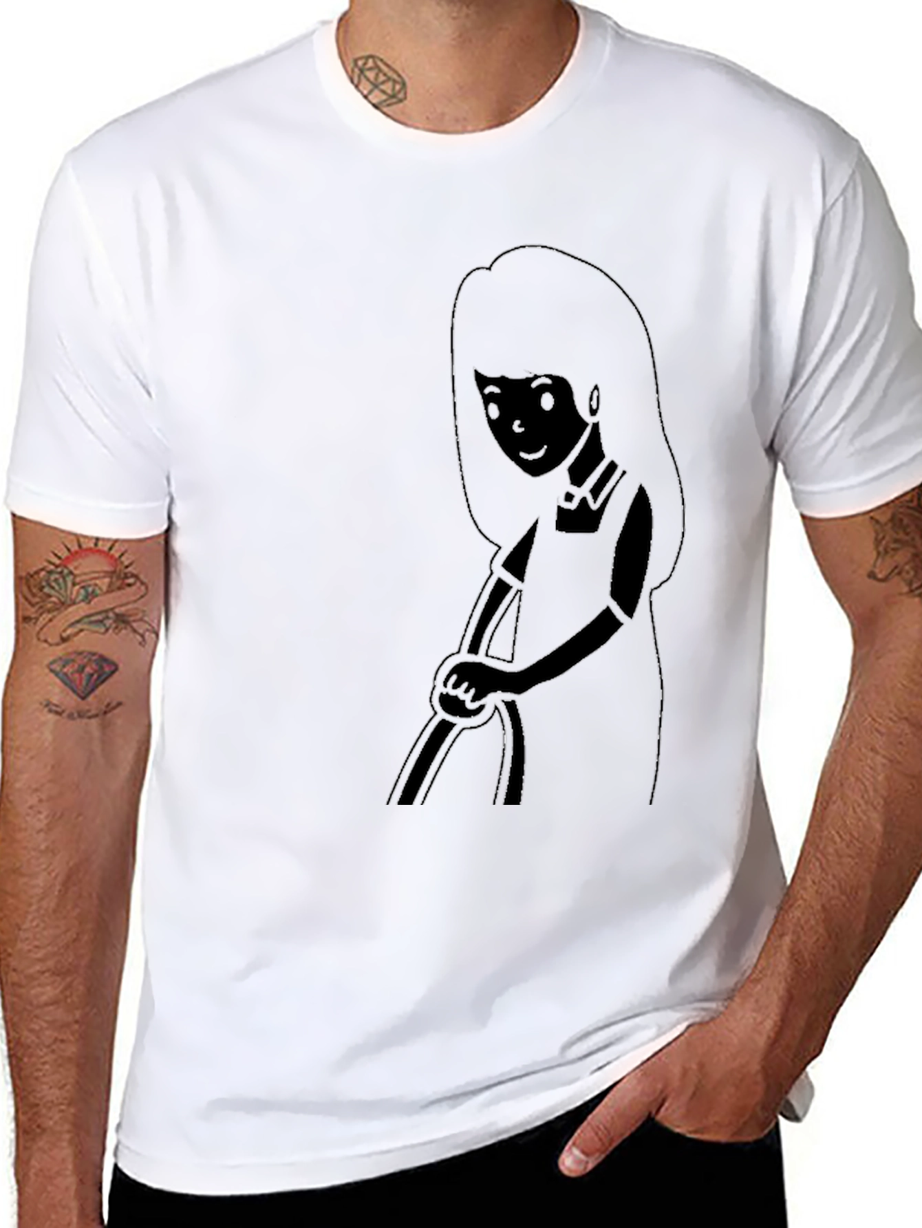 Black Graphic Print T-Shirt