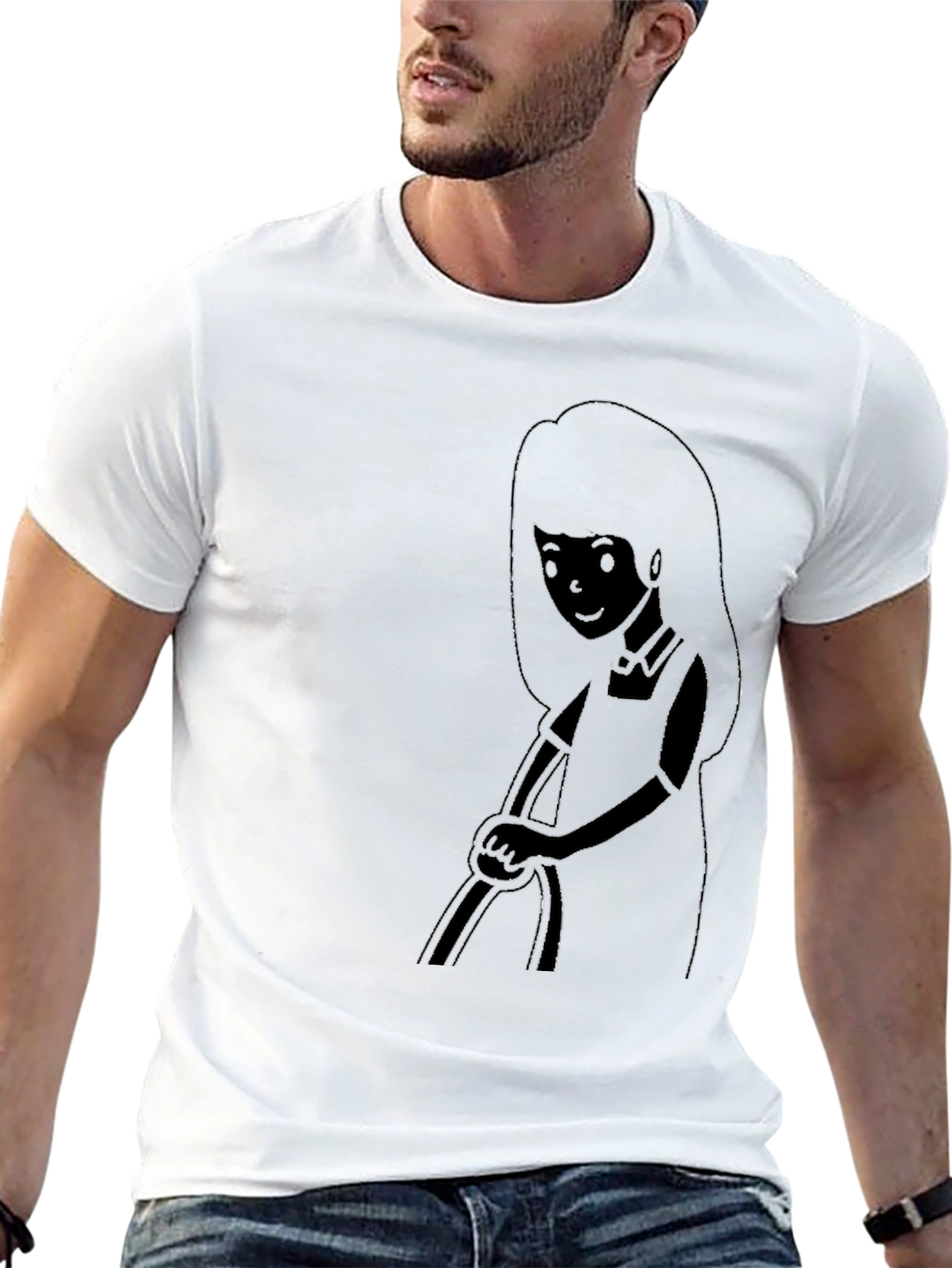 Black Graphic Print T-Shirt