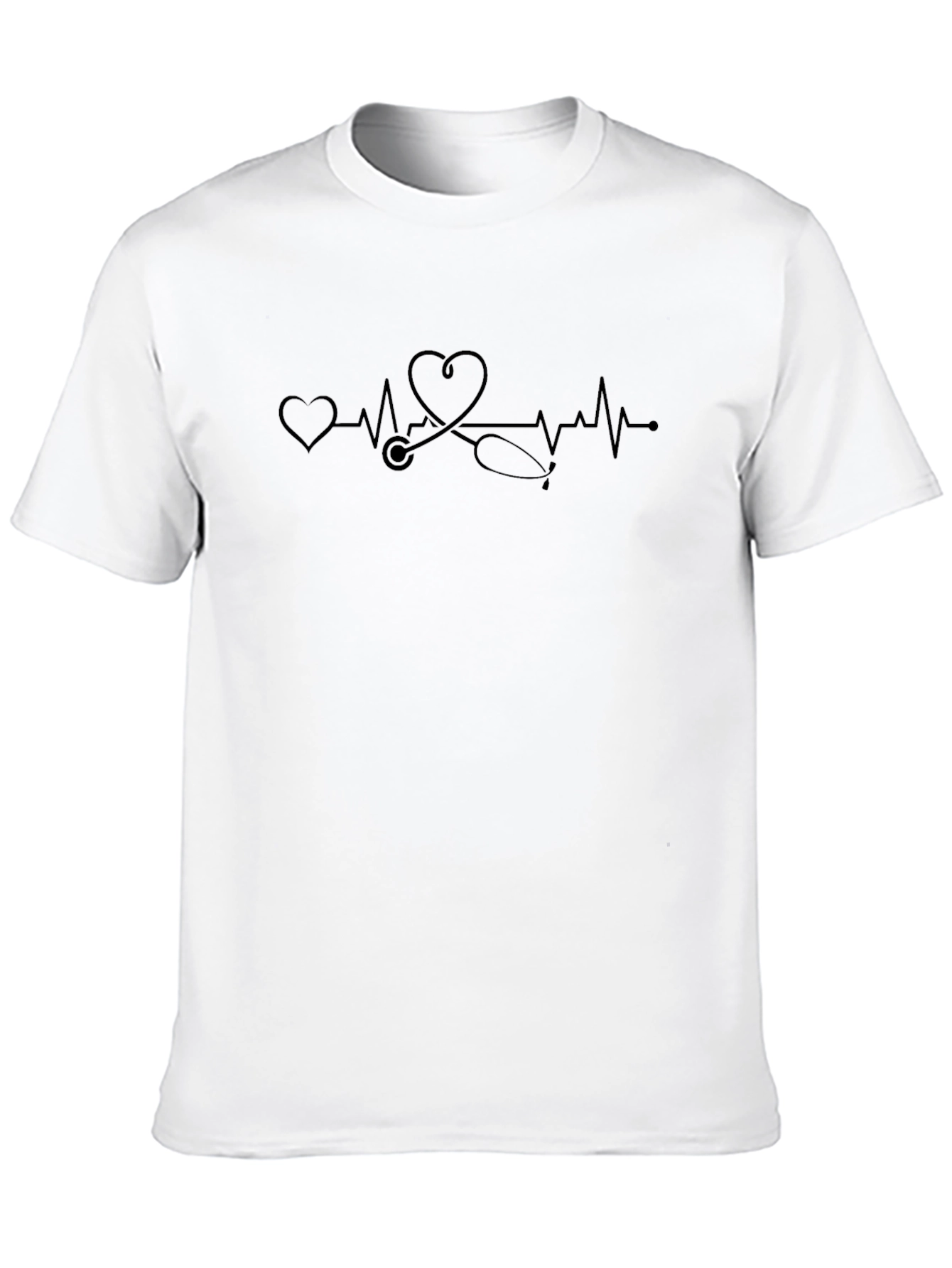 Heartbeat Stethoscope Graphic Tee - Unisex