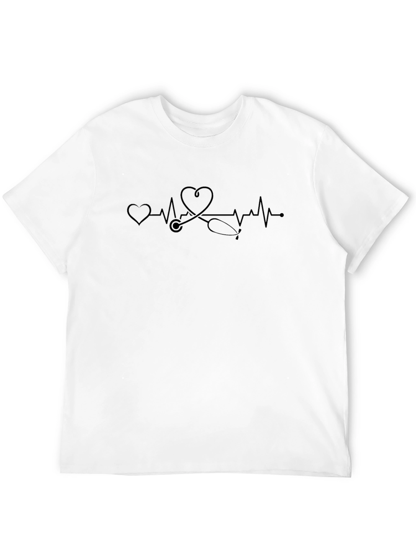 Heartbeat Stethoscope Graphic Tee - Unisex