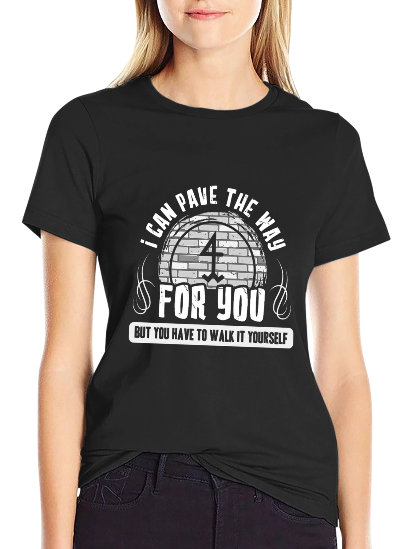 Pave The Way Graphic T-Shirt - Unisex Black Tee