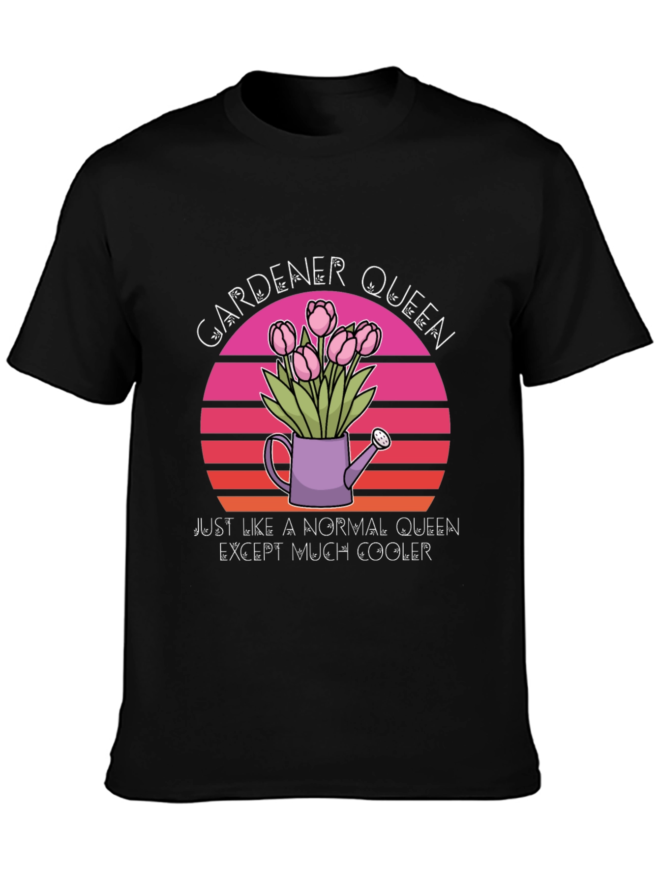 Gardener Queen T-Shirt - Cool Floral Design