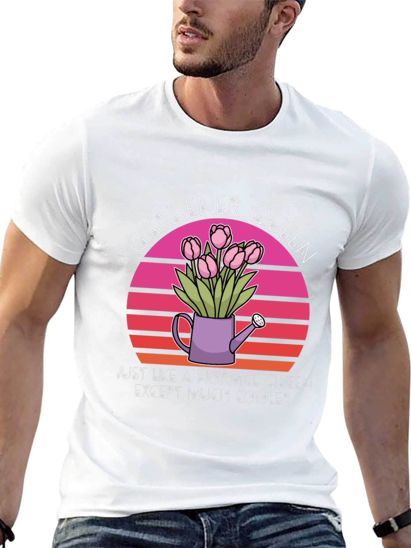 Gardener Queen T-Shirt - Cool Floral Design
