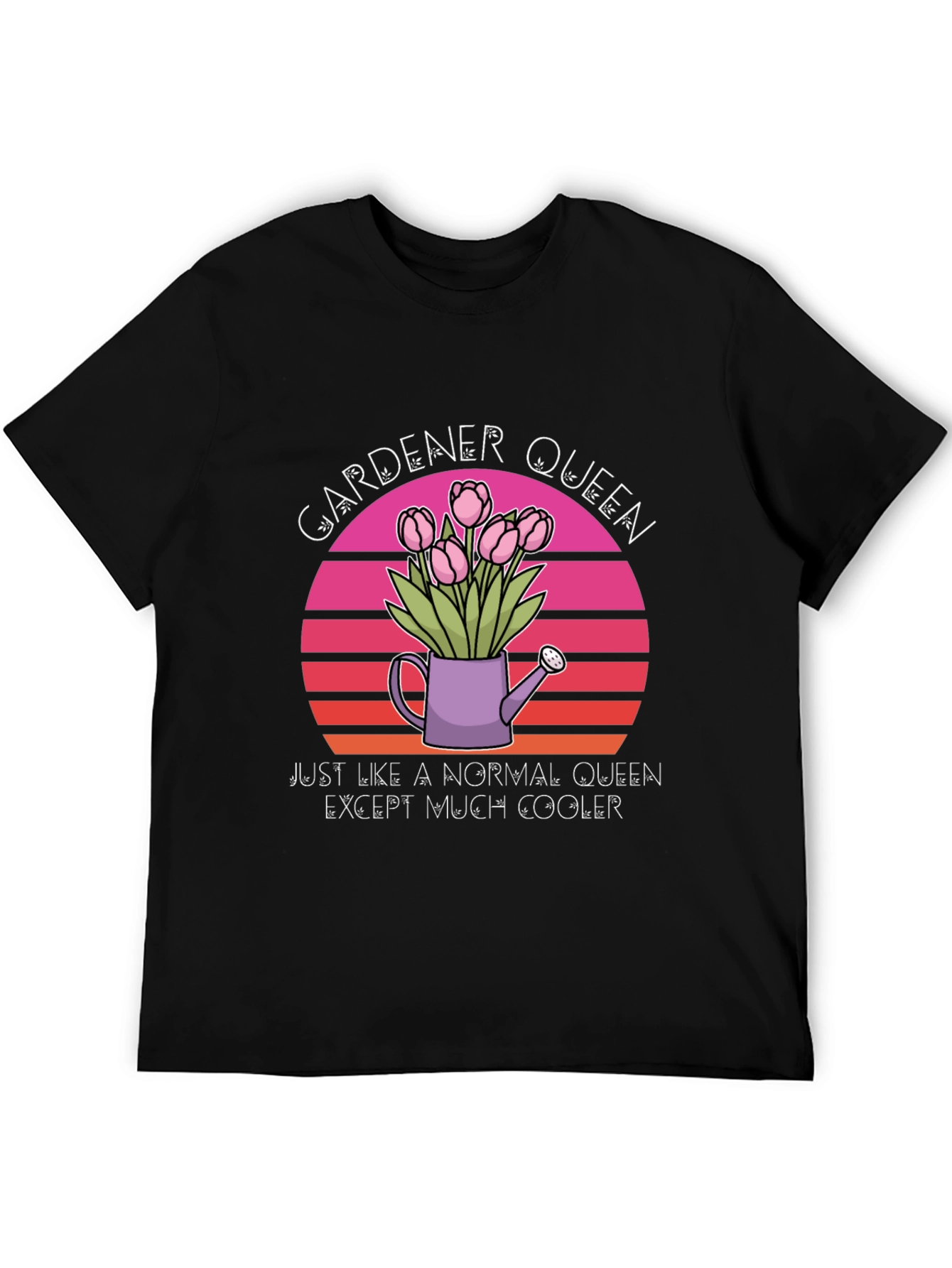 Gardener Queen T-Shirt - Cool Floral Design