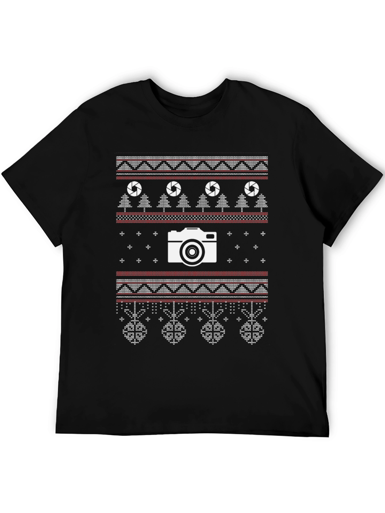 Photographer Christmas T-Shirt - Ugly Sweater Style