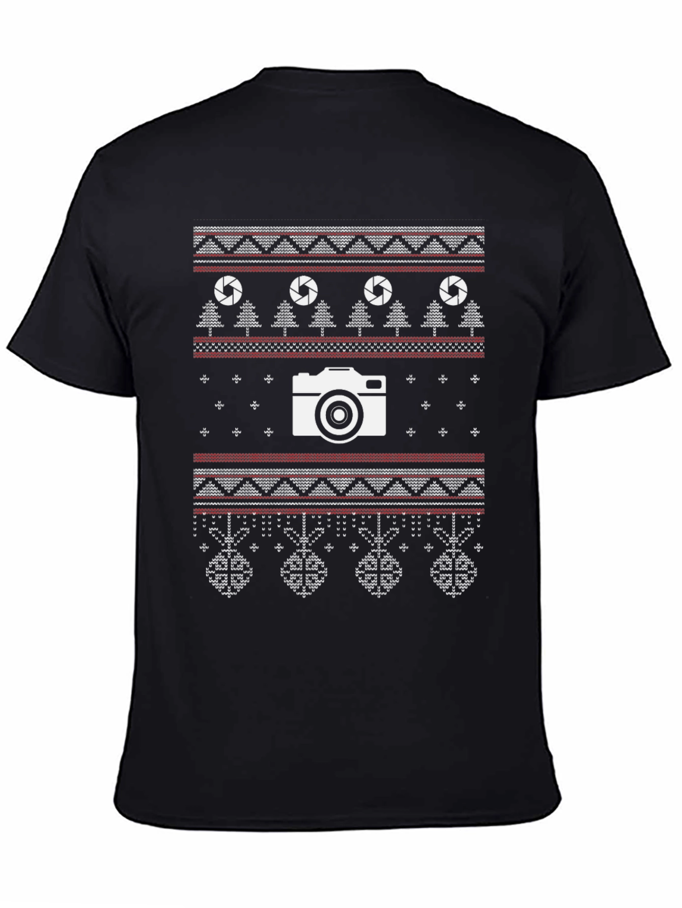 Photographer Christmas T-Shirt - Ugly Sweater Style