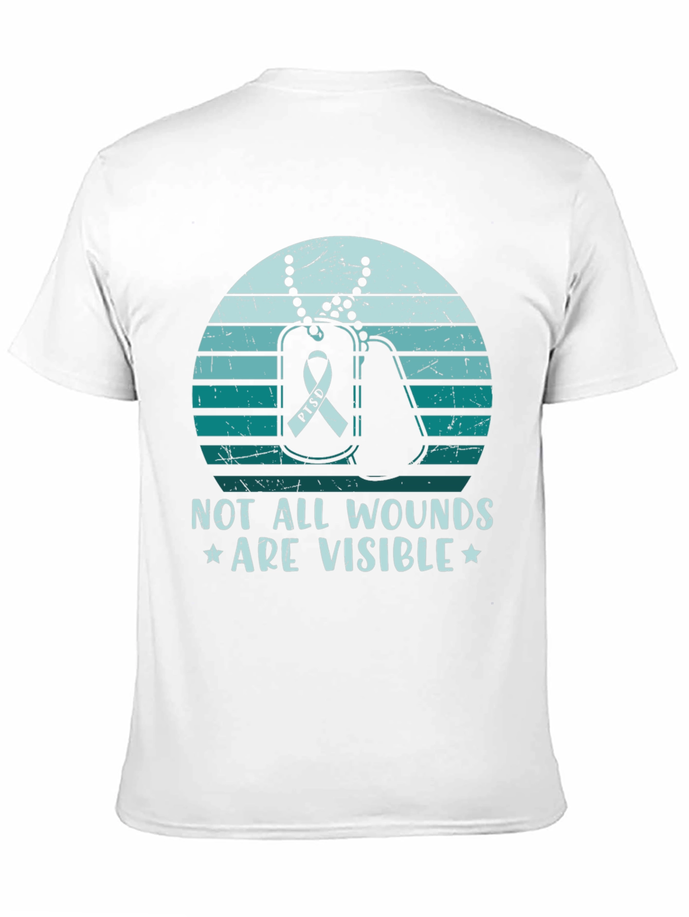 PTSD Awareness Graphic Tee - Not All Wounds Visible
