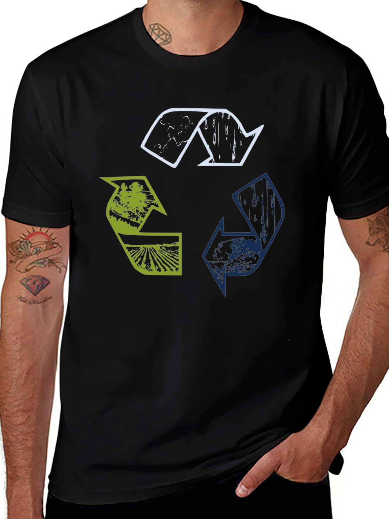Eco Recycle Symbol Graphic T-Shirt