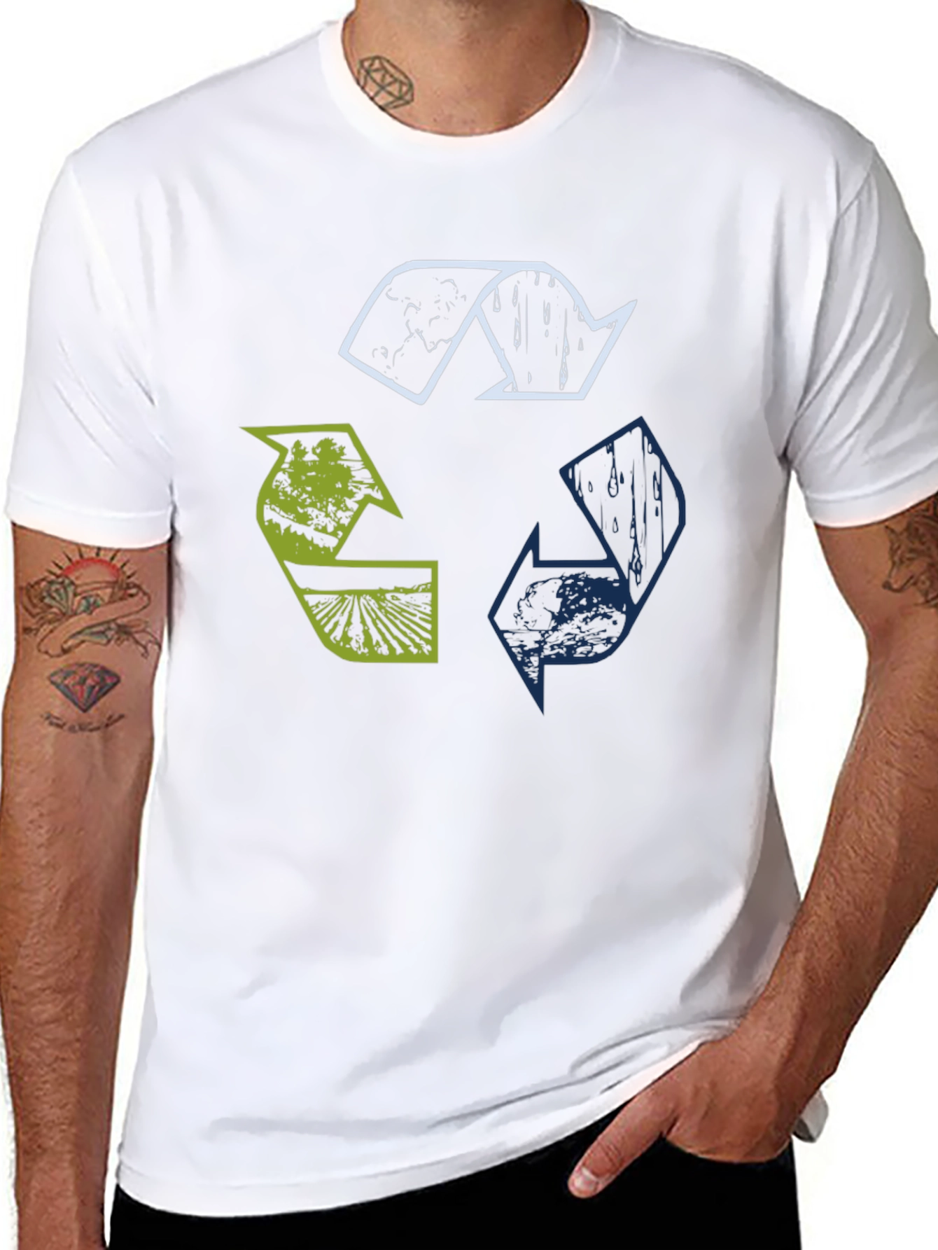 Eco Recycle Symbol Graphic T-Shirt