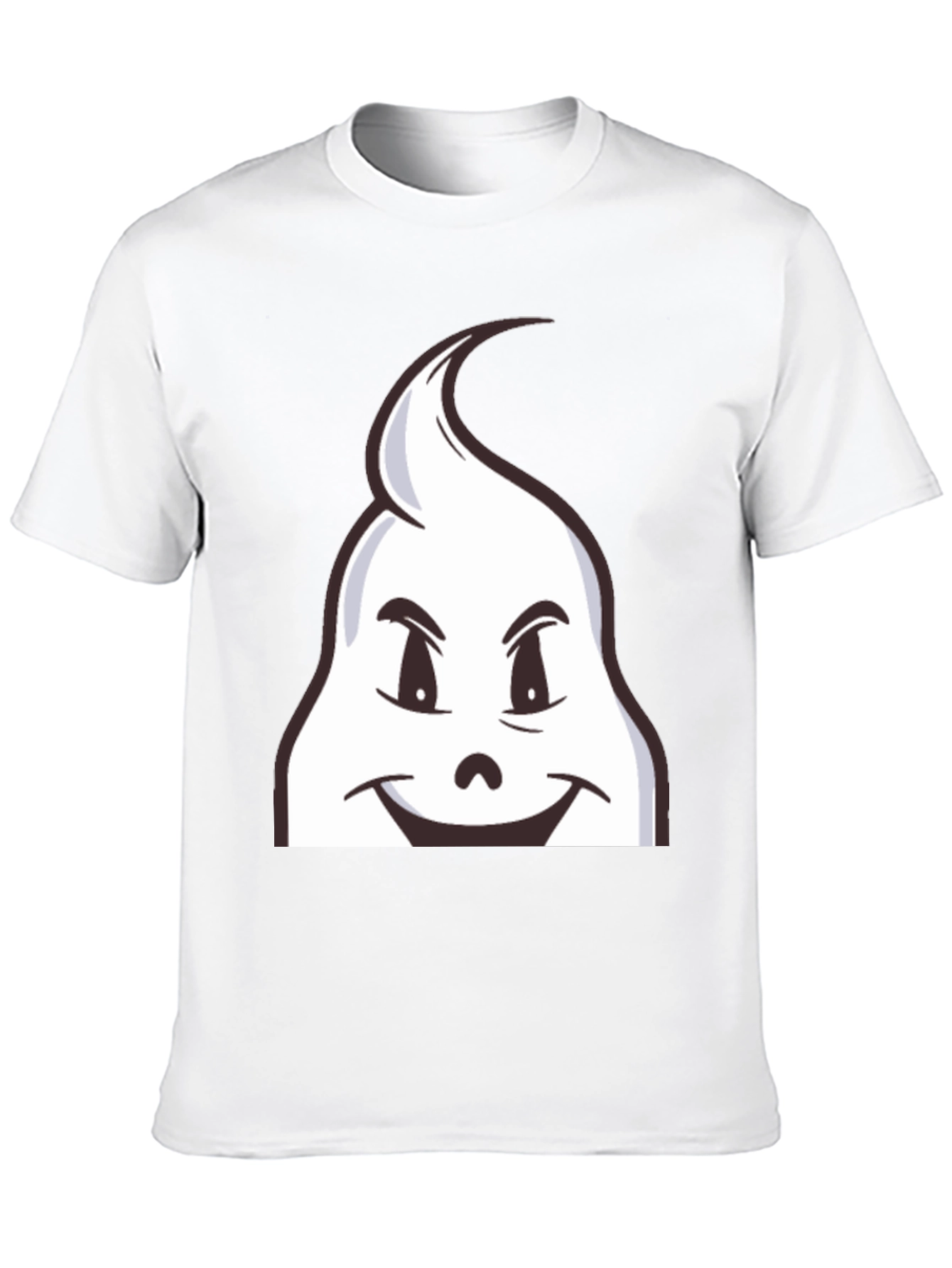 Fun Cartoon Ghost Graphic Black T-Shirt