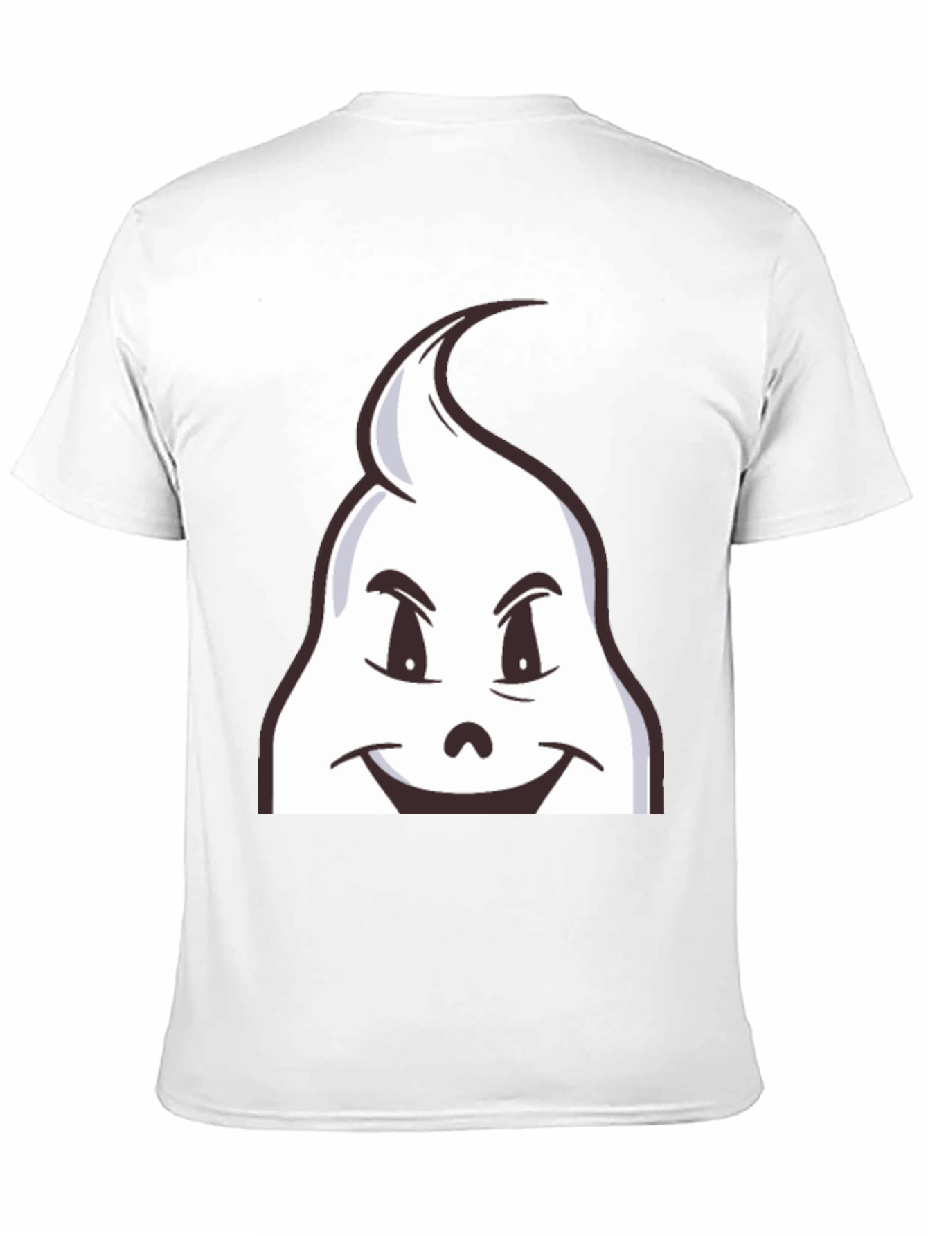 Fun Cartoon Ghost Graphic Black T-Shirt