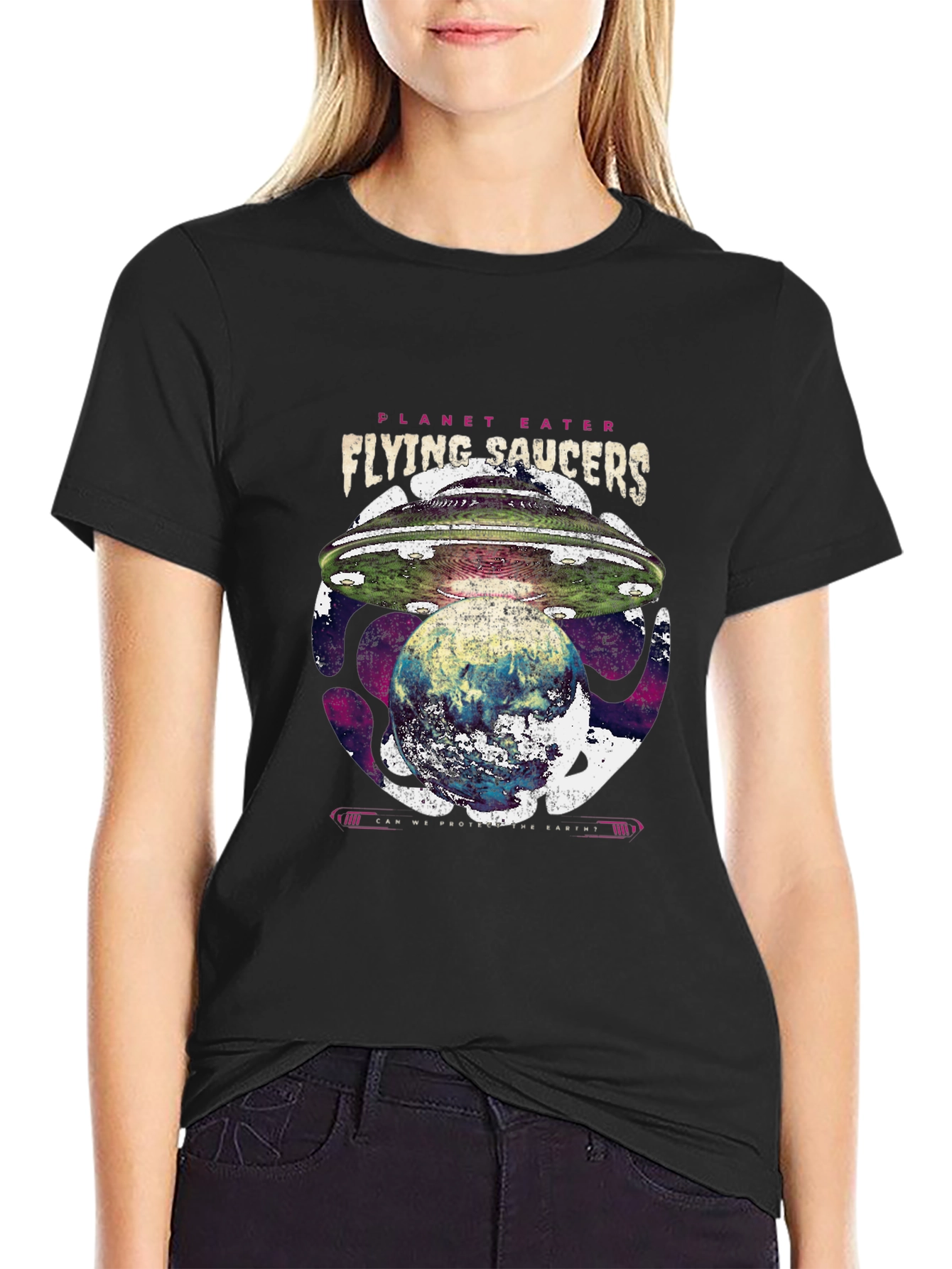 Planet Eater UFO T-Shirt - Flying Saucers Graphic Tee