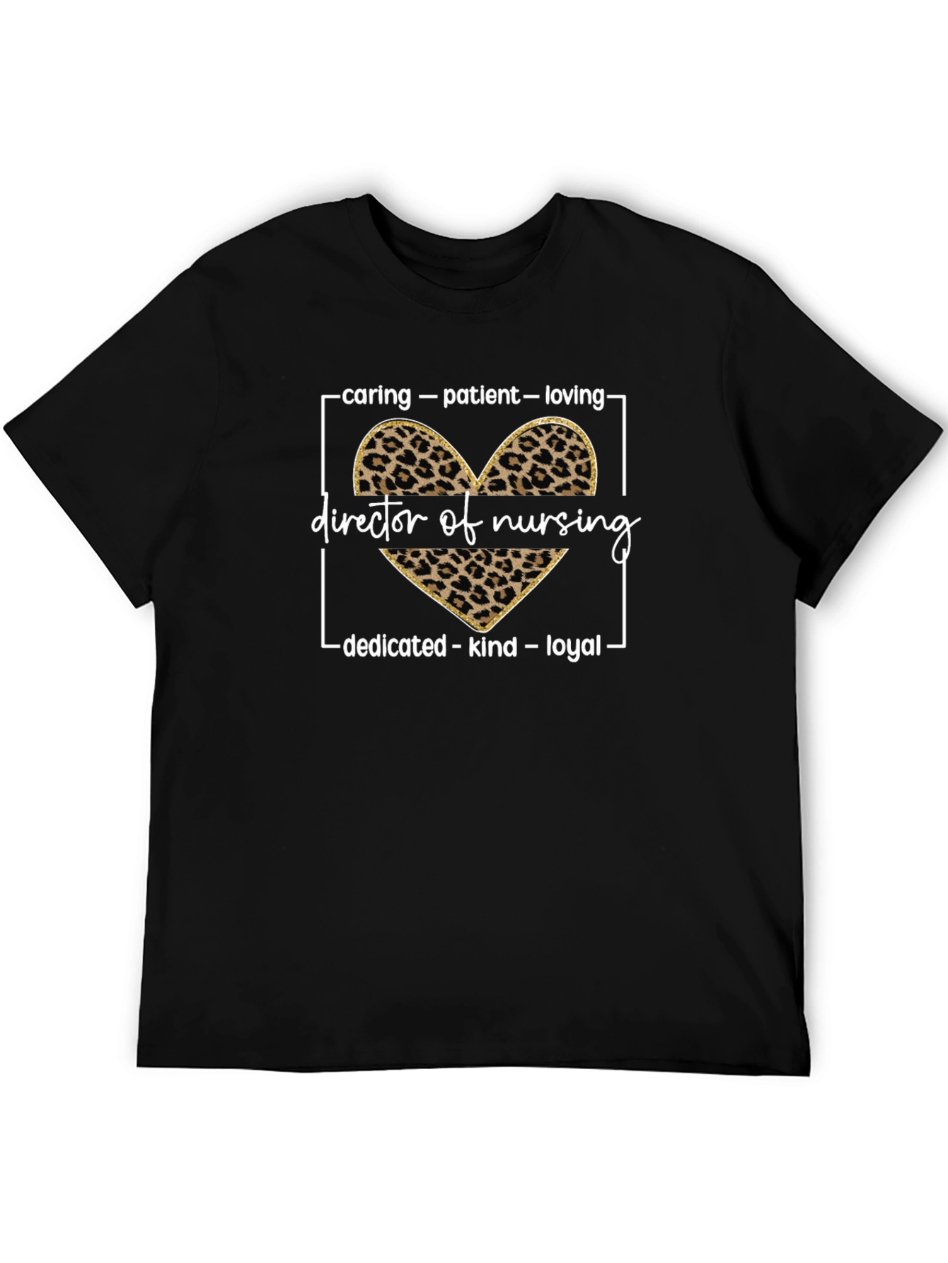 Director of Nursing Leopard Print Heart T-Shirt