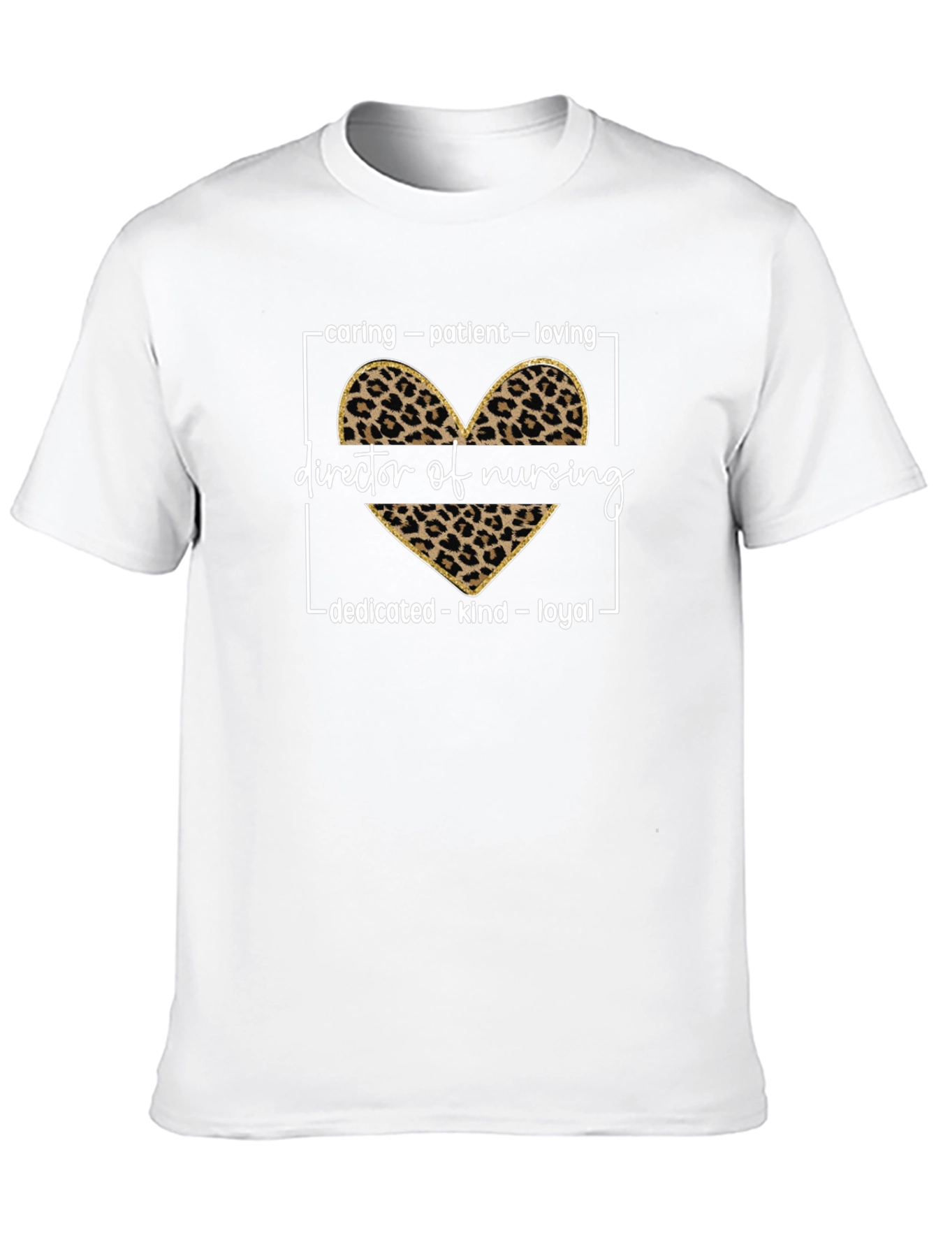 Director of Nursing Leopard Print Heart T-Shirt