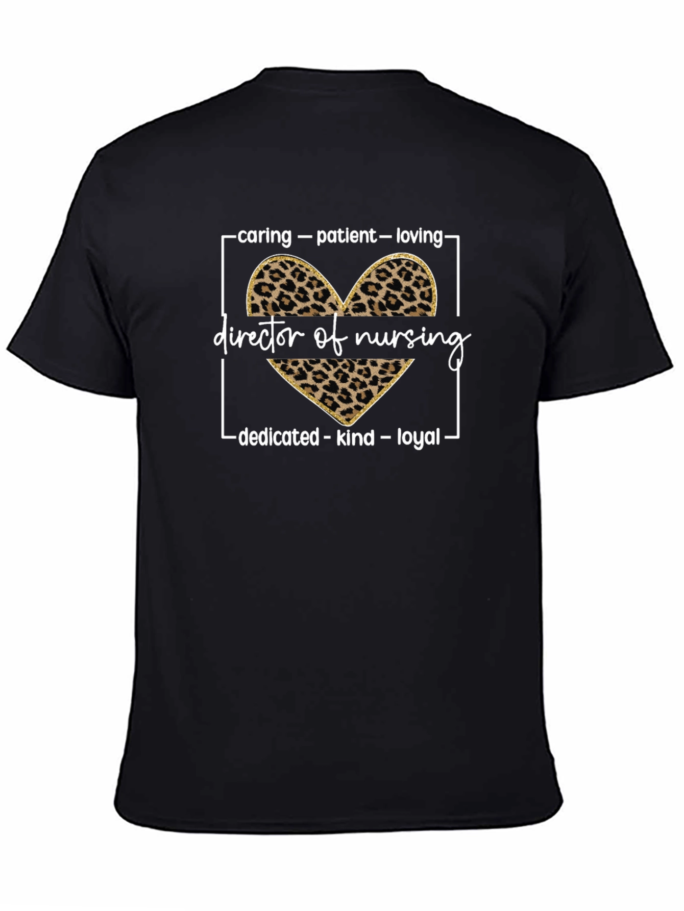 Director of Nursing Leopard Print Heart T-Shirt