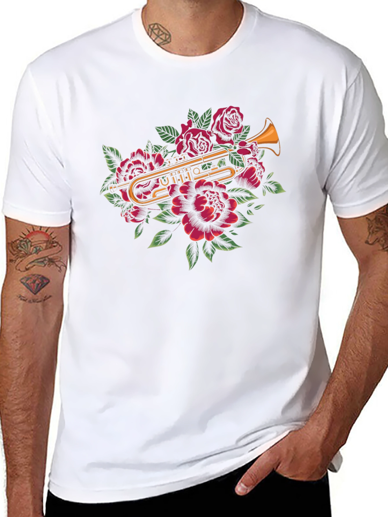 Floral Trumpet Graphic Tee