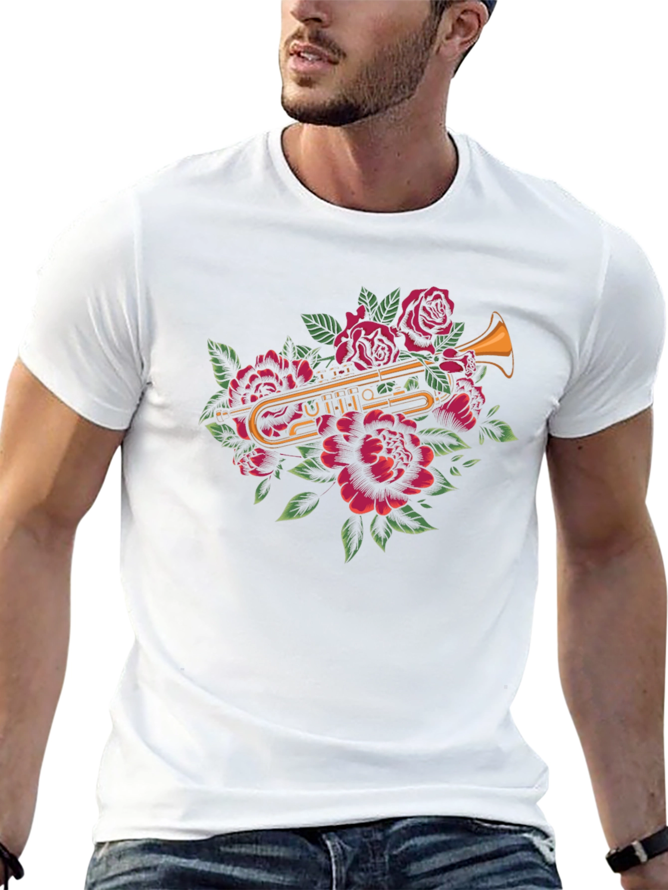 Floral Trumpet Graphic Tee
