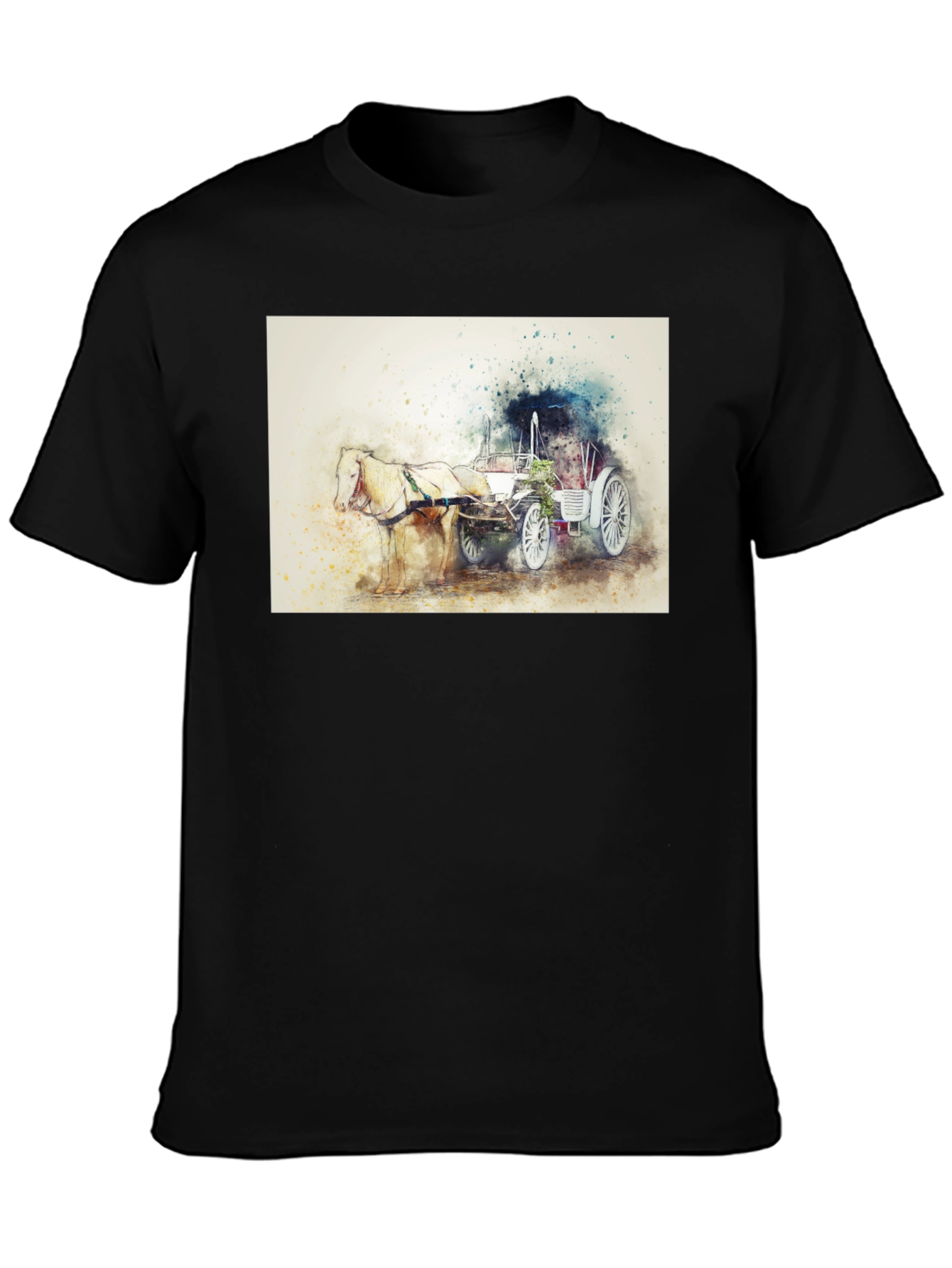 Horse & Carriage T-Shirt - Artistic Design