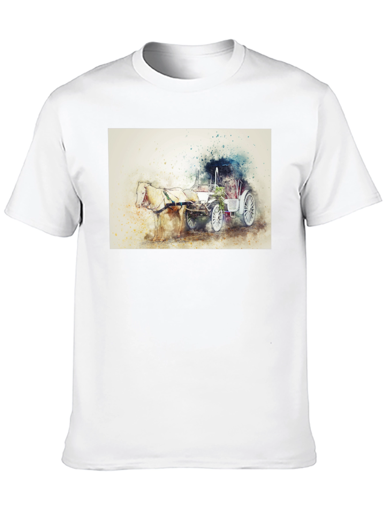 Horse & Carriage T-Shirt - Artistic Design