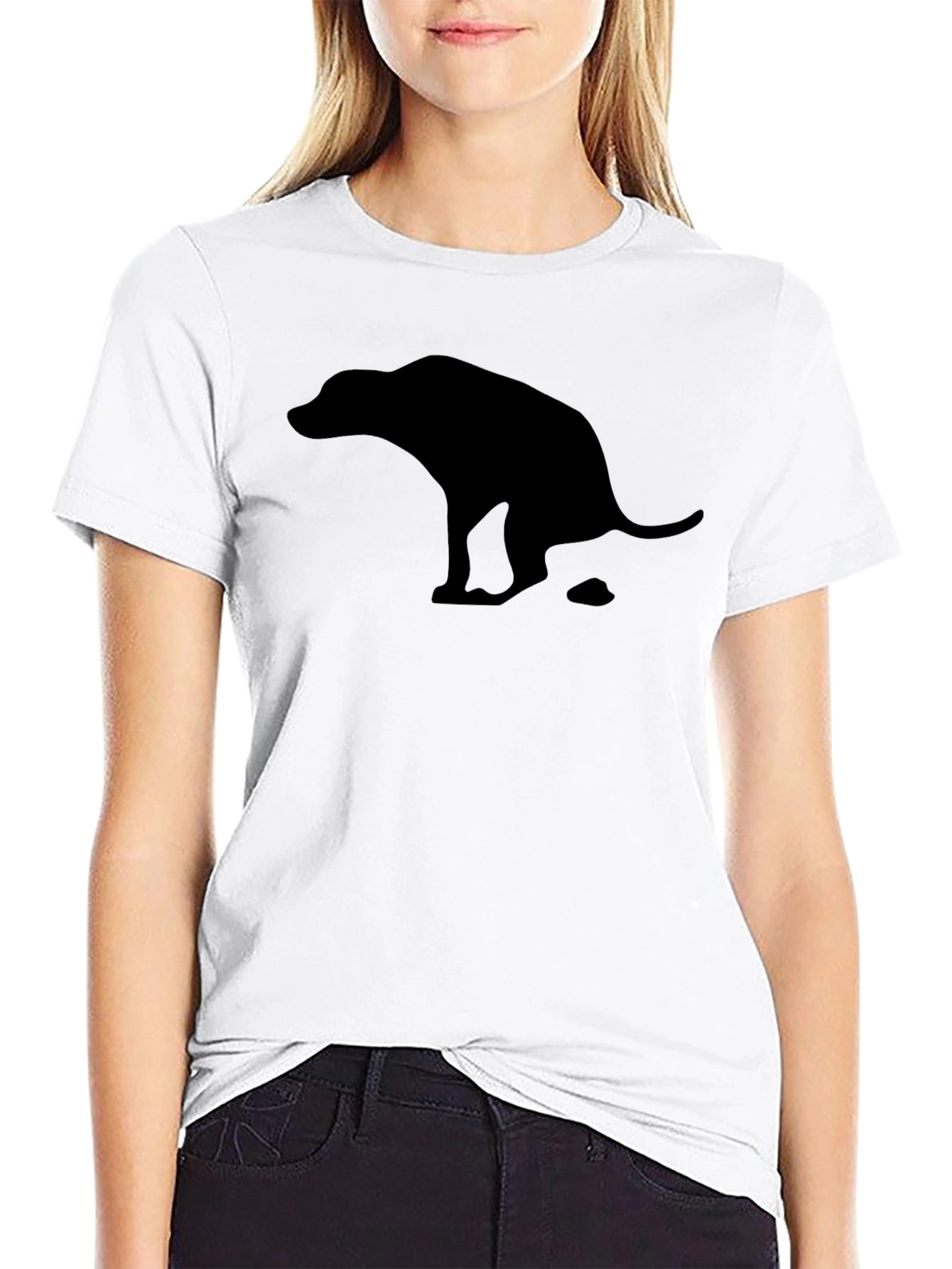Funny Pooping Dog Graphic T-Shirt