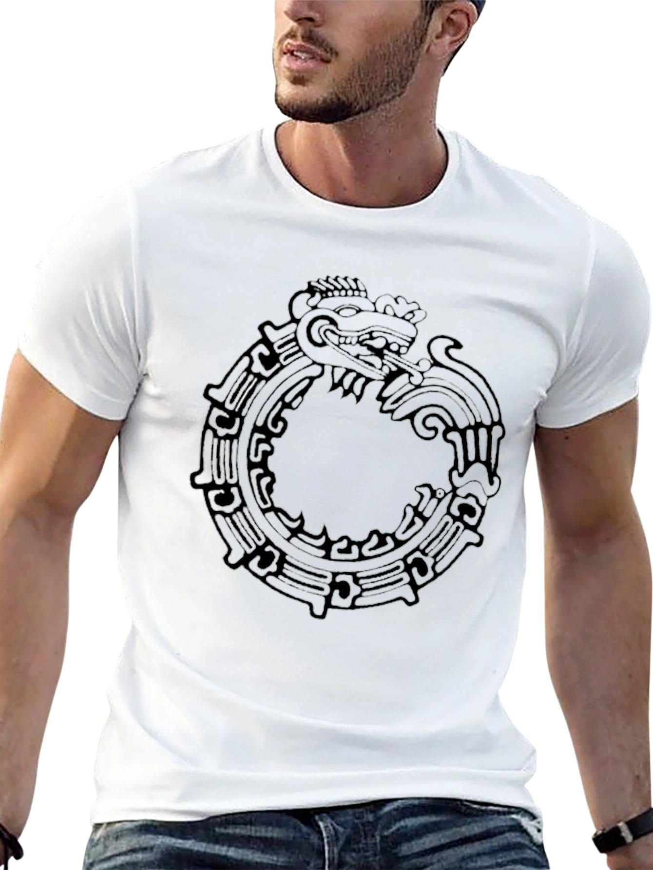 Ouroboros Dragon Graphic Tee - Black