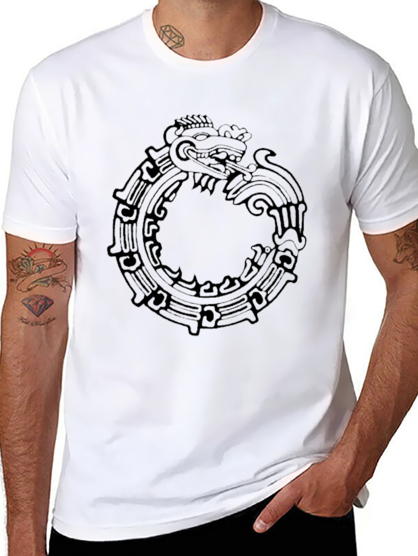 Ouroboros Dragon Graphic Tee - Black